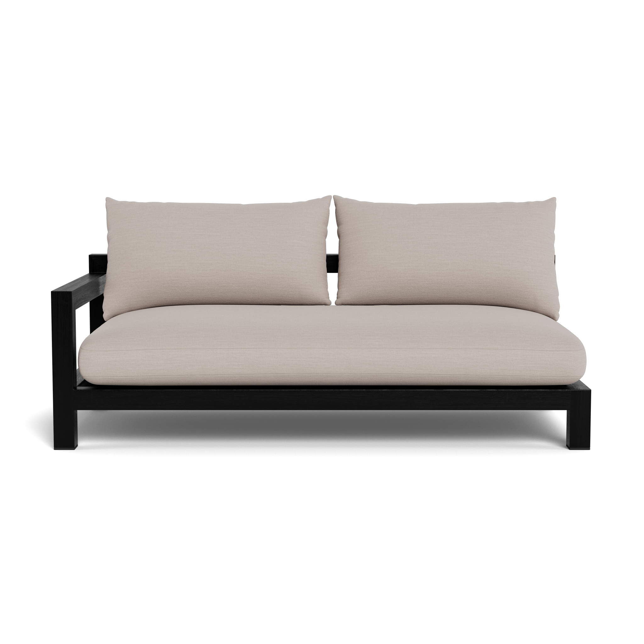 Pacific Teak 2-Seater Outdoor Patio Chair with Single Armrest - Perfect for Poolside, Garden, and Backyard Relaxation