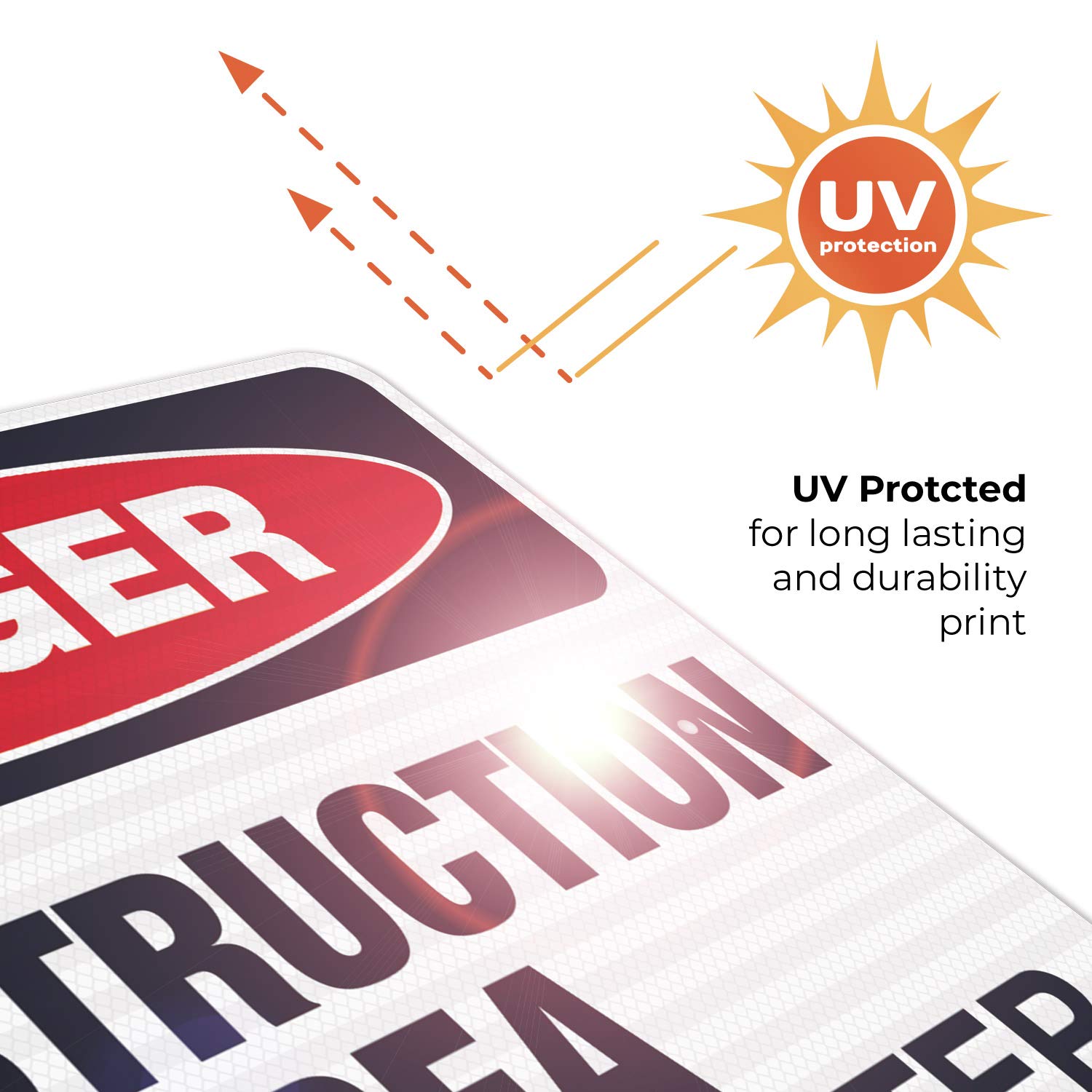 OSHA Approved Construction Do Not Enter Sign - 24x30 Inches, 3M EGP Reflective .080 Aluminum, Fade Resistant for Indoor/Outdoor Use - Made in USA | Perfect for Construction Sites, Road Work Zones & Safety Barriers