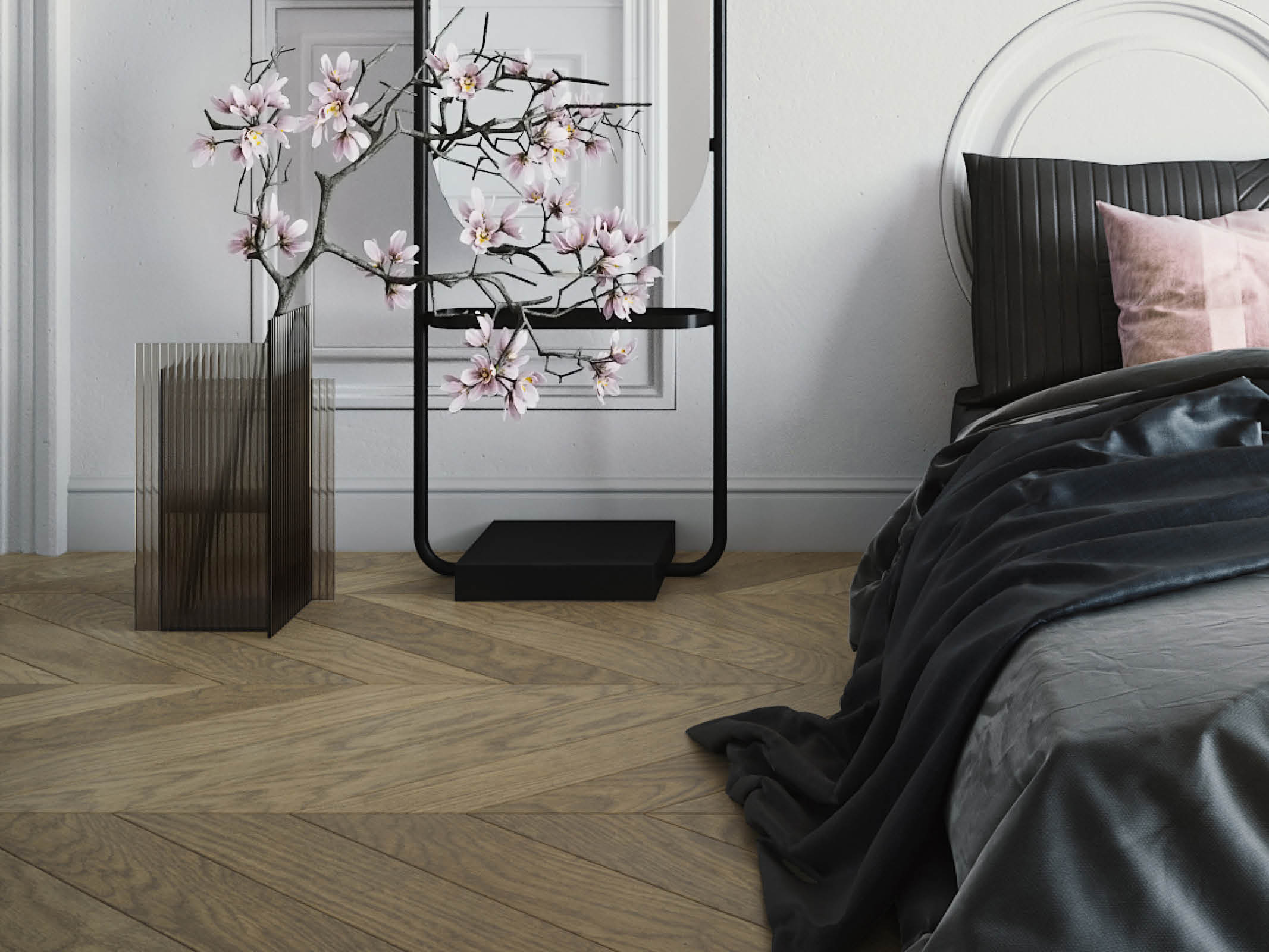 Flos Vase - Modern Glass Flower Vase for Home Decor | Perfect for Living Room, Dining Table & Wedding Centerpieces