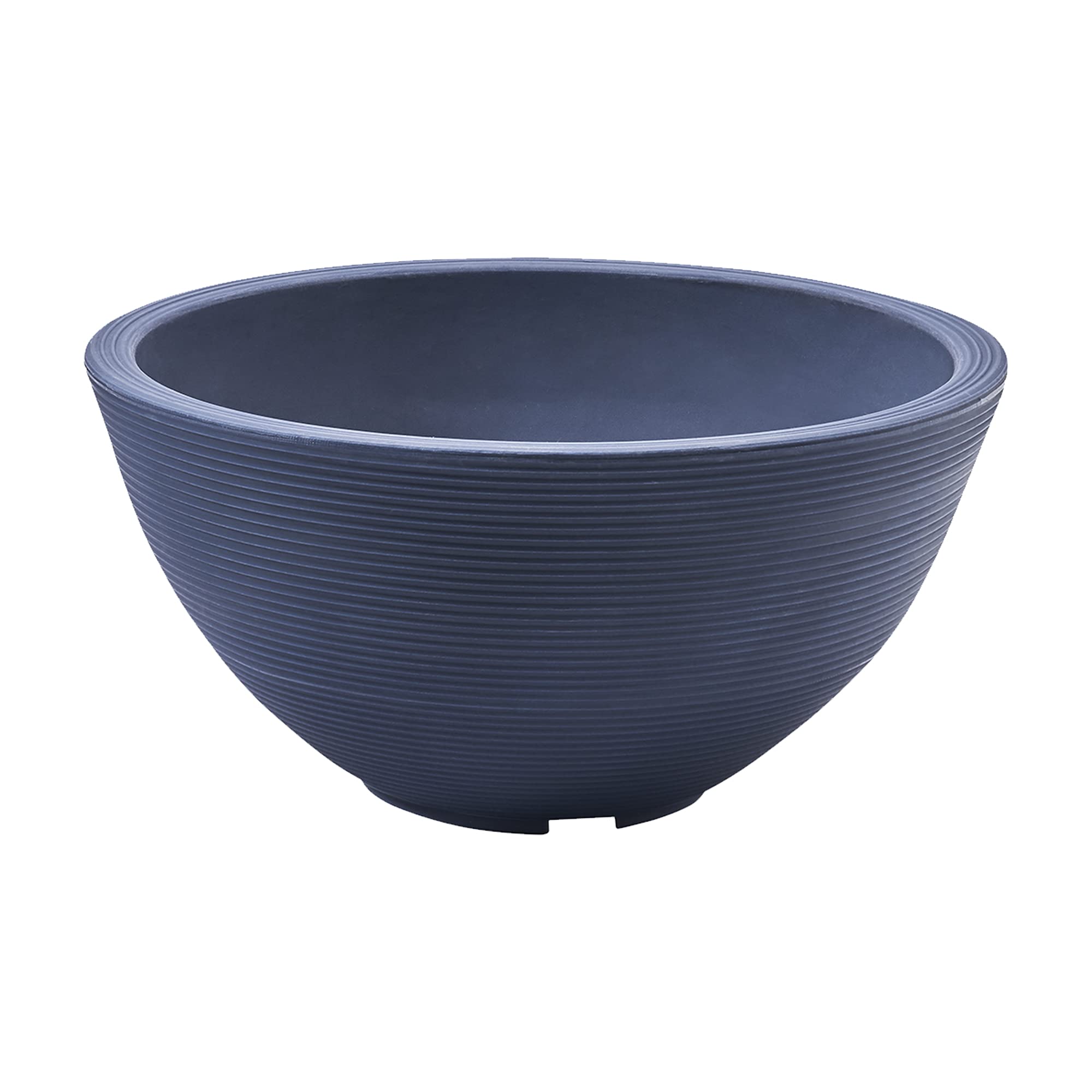 Delano Planter 26-Inch Double-Walled Flower Pot - Crescent Garden Midnight Blue Outdoor/Indoor Planter for Patio, Garden & Home Decor