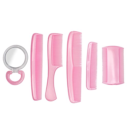 Premium Hair Comb Set with Compact Mirror - Detangling & Styling Kit for Women & Men - Perfect for Travel, Home, Salon & On-the-Go Grooming