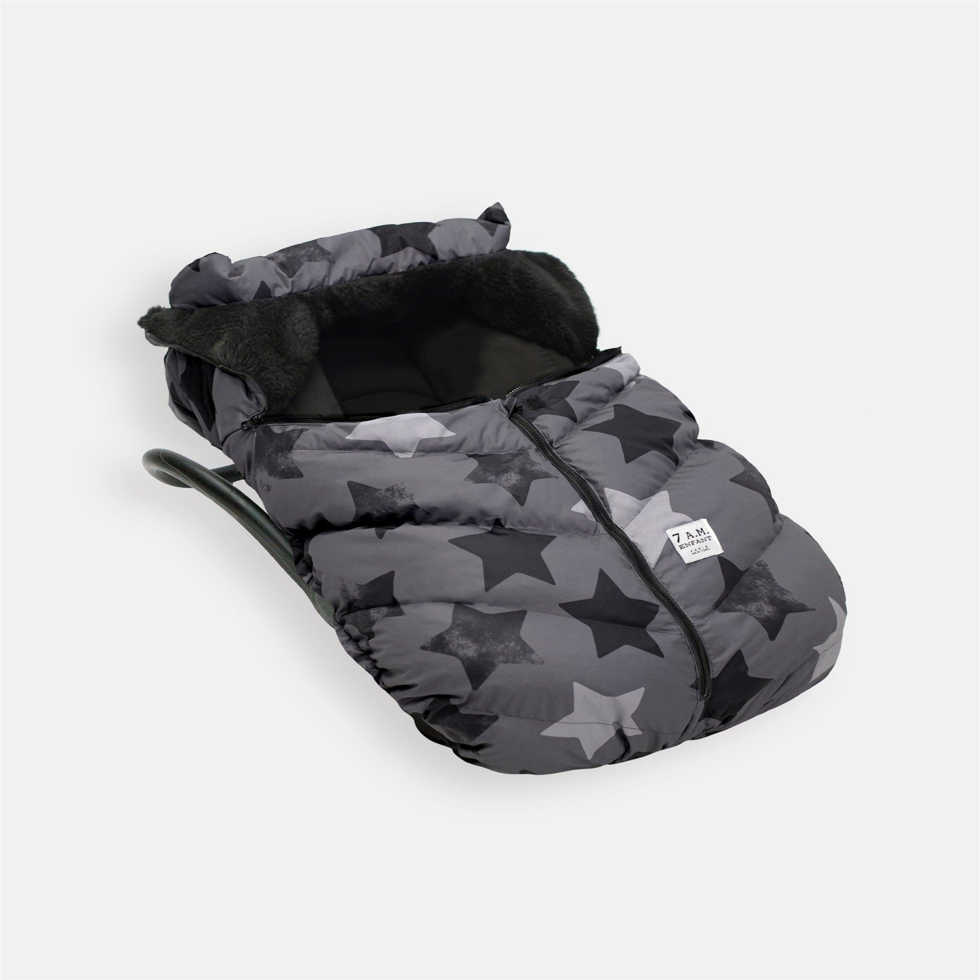 7AM Enfant Car Seat Cocoon - Soft & Warm Winter Baby Car Seat Cover with Stylish Prints | Perfect for Strollers, Shopping Carts & Outdoor Adventures