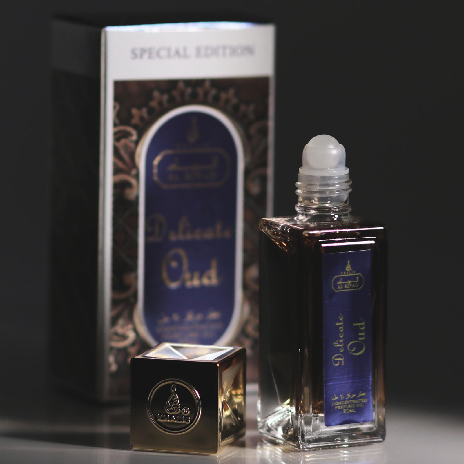 ALRIYAD DELICATE OUD 20ML Perfume Oil Roll-On - Unisex Oriental Woody Fragrance for Men & Women | Travel-Sized Luxury Scent for Daily Wear, Special Occasions & Gifts