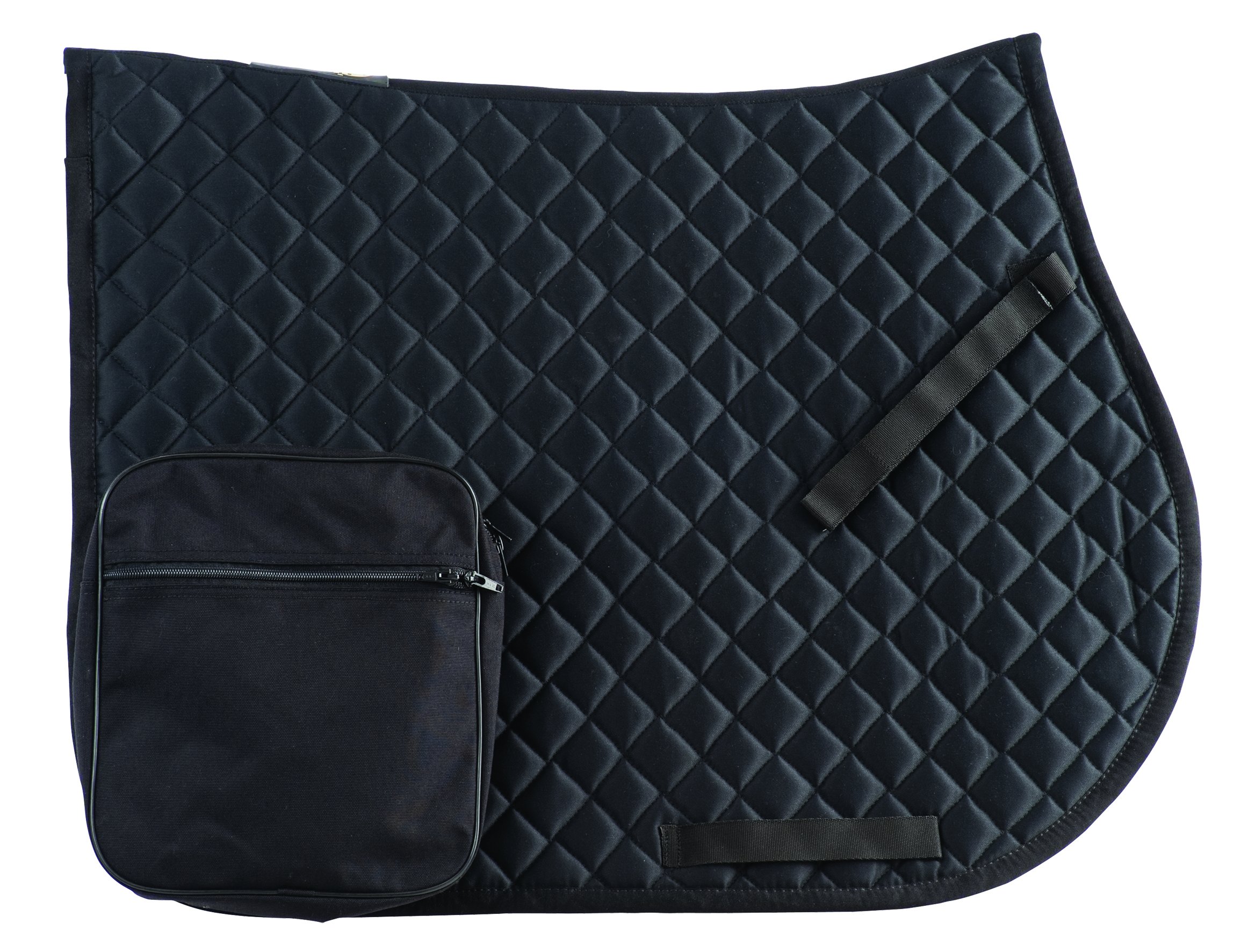 RANDOL'S Endurance Saddle Pad with Pockets - Full Size Horse Riding Saddle Cloth - Chocolate Brown - Perfect for Trail Riding, Dressage & Equestrian Competitions
