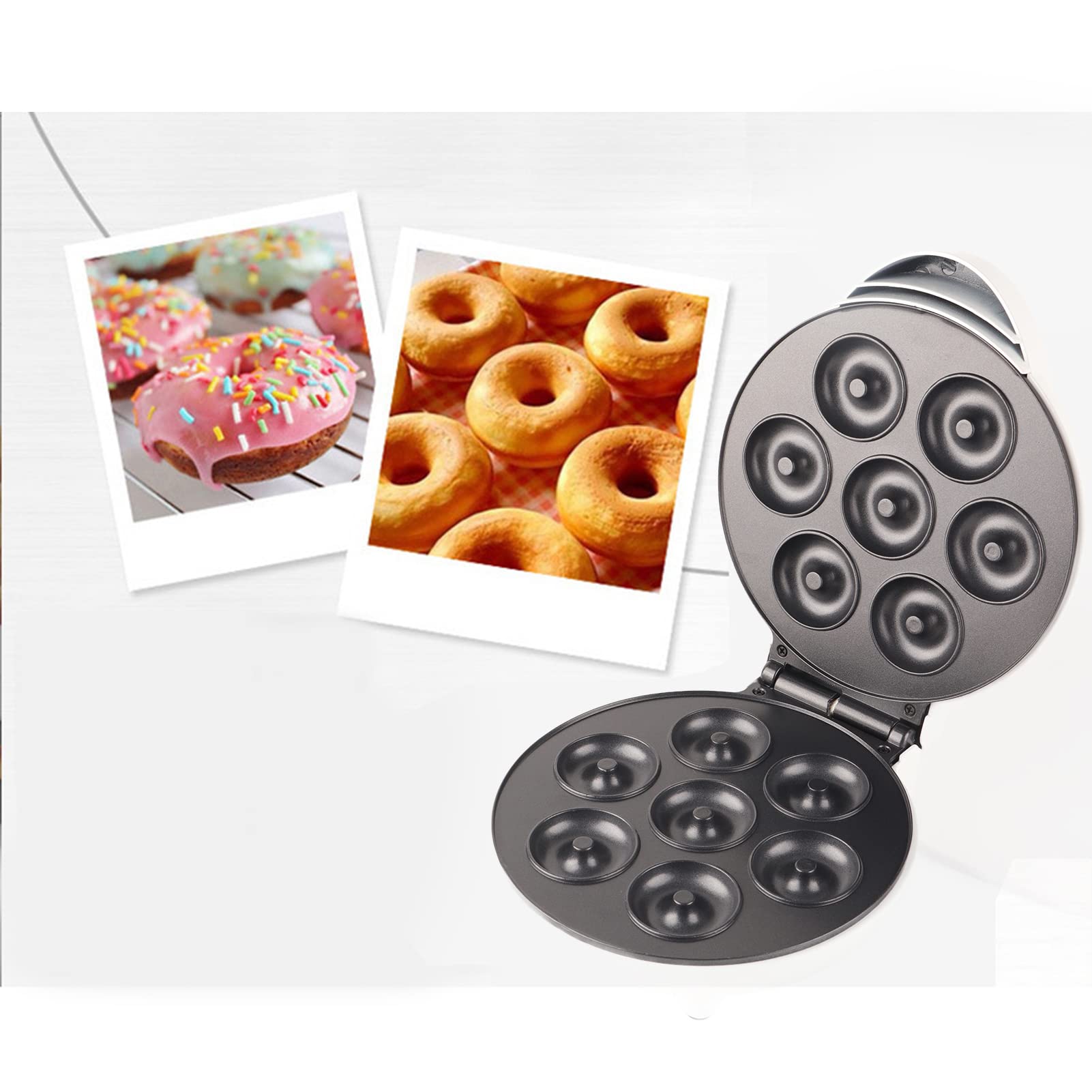 Mini Donut Maker Machine - Non-Stick, Easy Release for Breakfast & Desserts