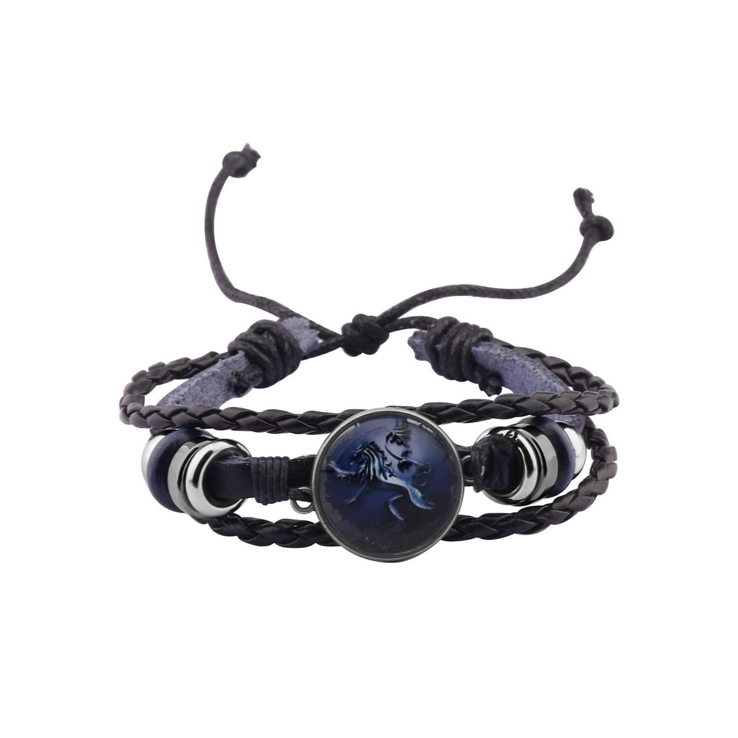Inspired Game of Thrones Bracelet - GOT Nine Families Symbol Bracelet for Men, Unique Gift for Boyfriend, Fans & Collectors - Perfect for Cosplay, Medieval Theme Parties & TV Show Enthusiasts
