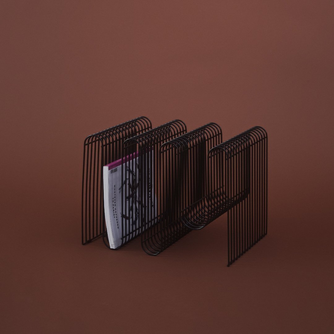 Curva Modern Magazine Holder - Stylish Storage for Books & Magazines - Perfect for Living Room, Office, or Bedroom Organization