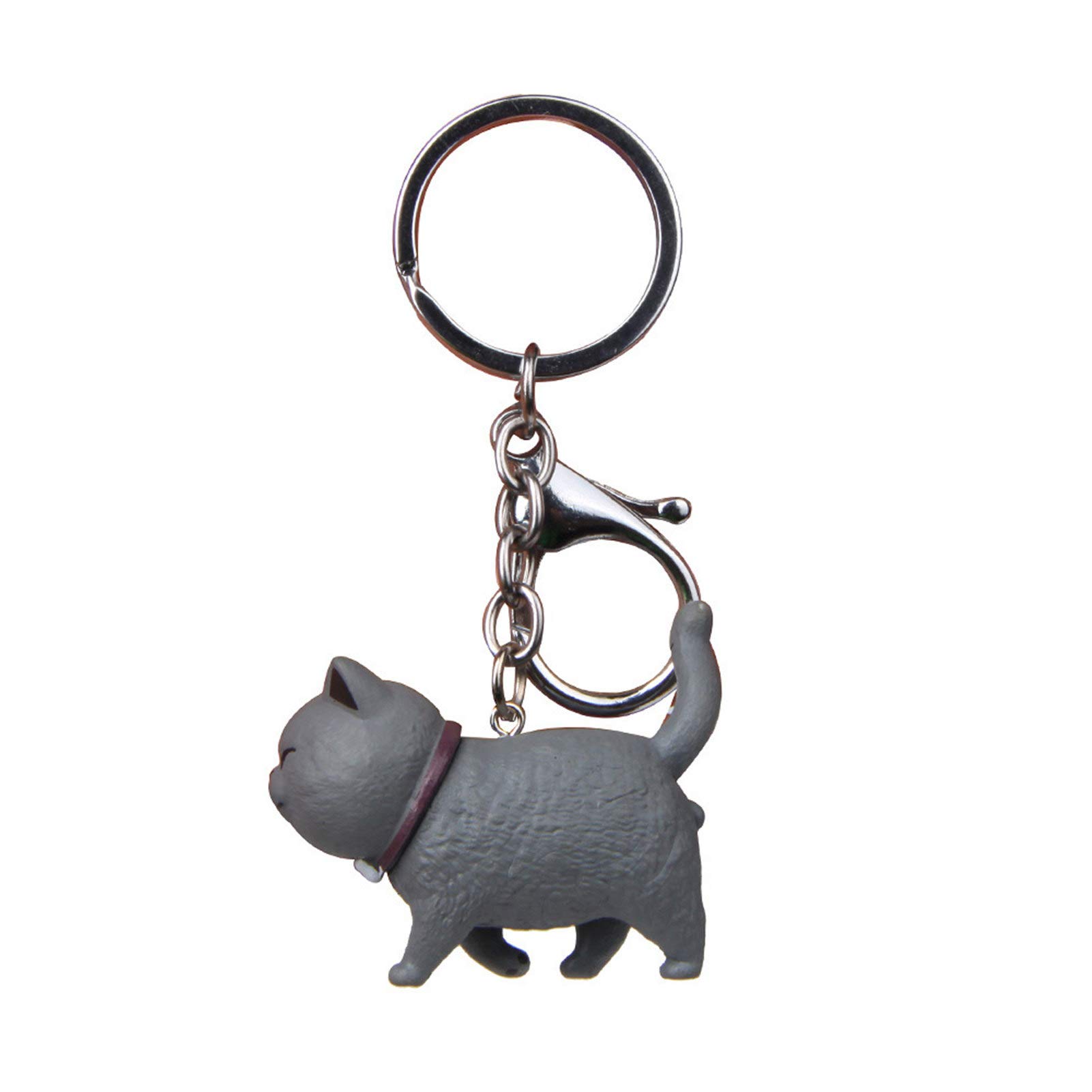 Adorable Mini Cartoon Chubby Cat Keychain - Cute Hanging Toy Key Ring for Women & Men | Car Keys, Bag Pendant, Gift Accessories | Perfect for Everyday Use, Gifts & Home Decor