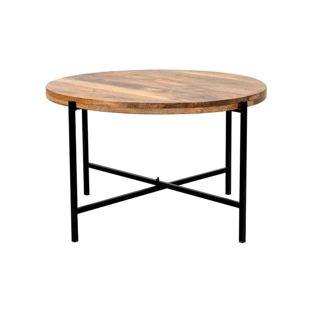 Hawthorne Collections Camden Solid Wood Coffee Table - Natural Finish, Rustic Modern Living Room Furniture for Home Decor & Small Spaces