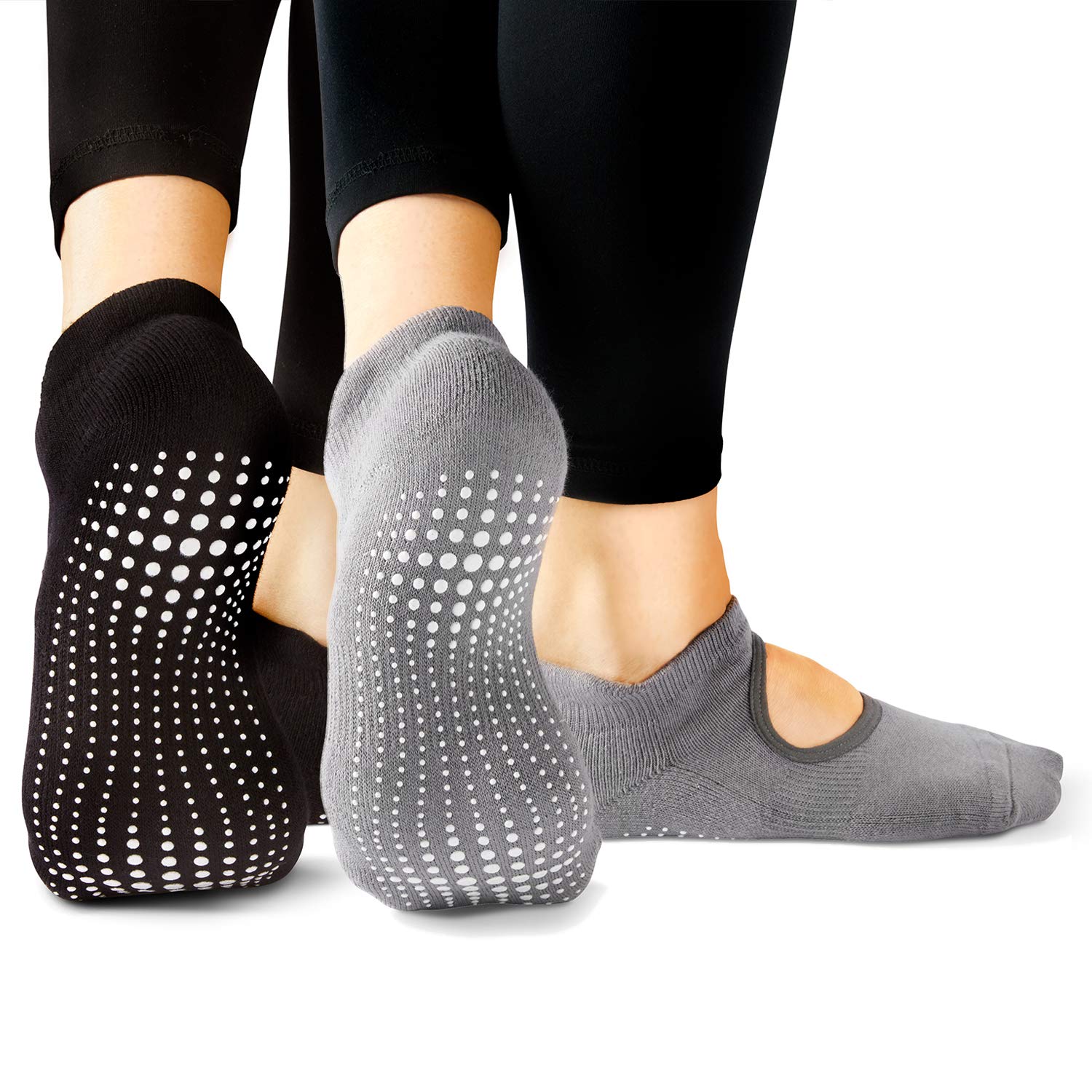 Non-Slip Yoga Socks for Women & Men - LA ACTIVE Grip Socks for Barre, Ballet, Pilates & Workouts - Perfect for Home Exercise, Studio Classes & Dance Practice
