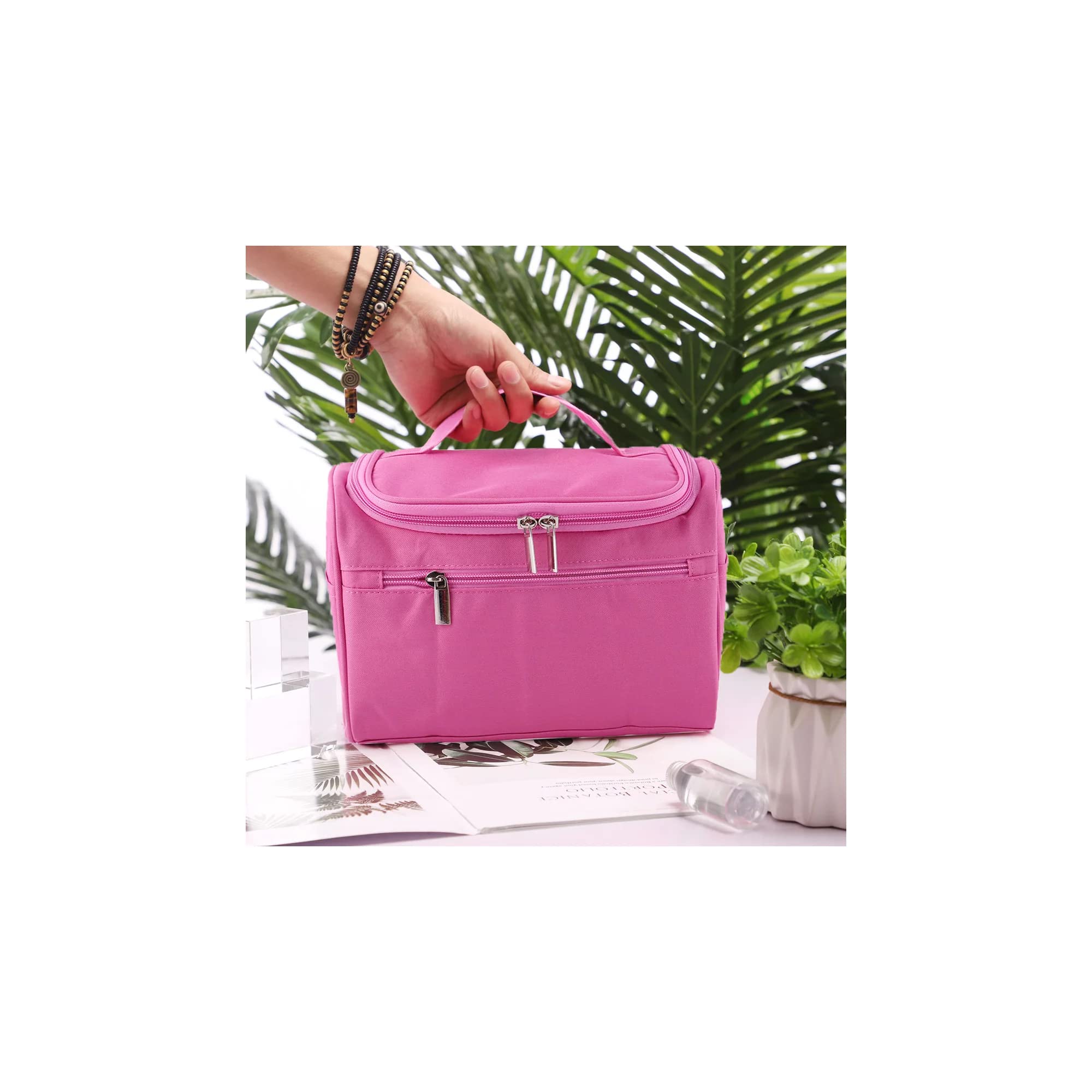 SKOFRI Hanging Toiletry Bag - Large Waterproof Travel Cosmetic Organizer for Men & Women | Portable Shower Bag with Multiple Pockets | Perfect for Camping, Gym & Business Trips