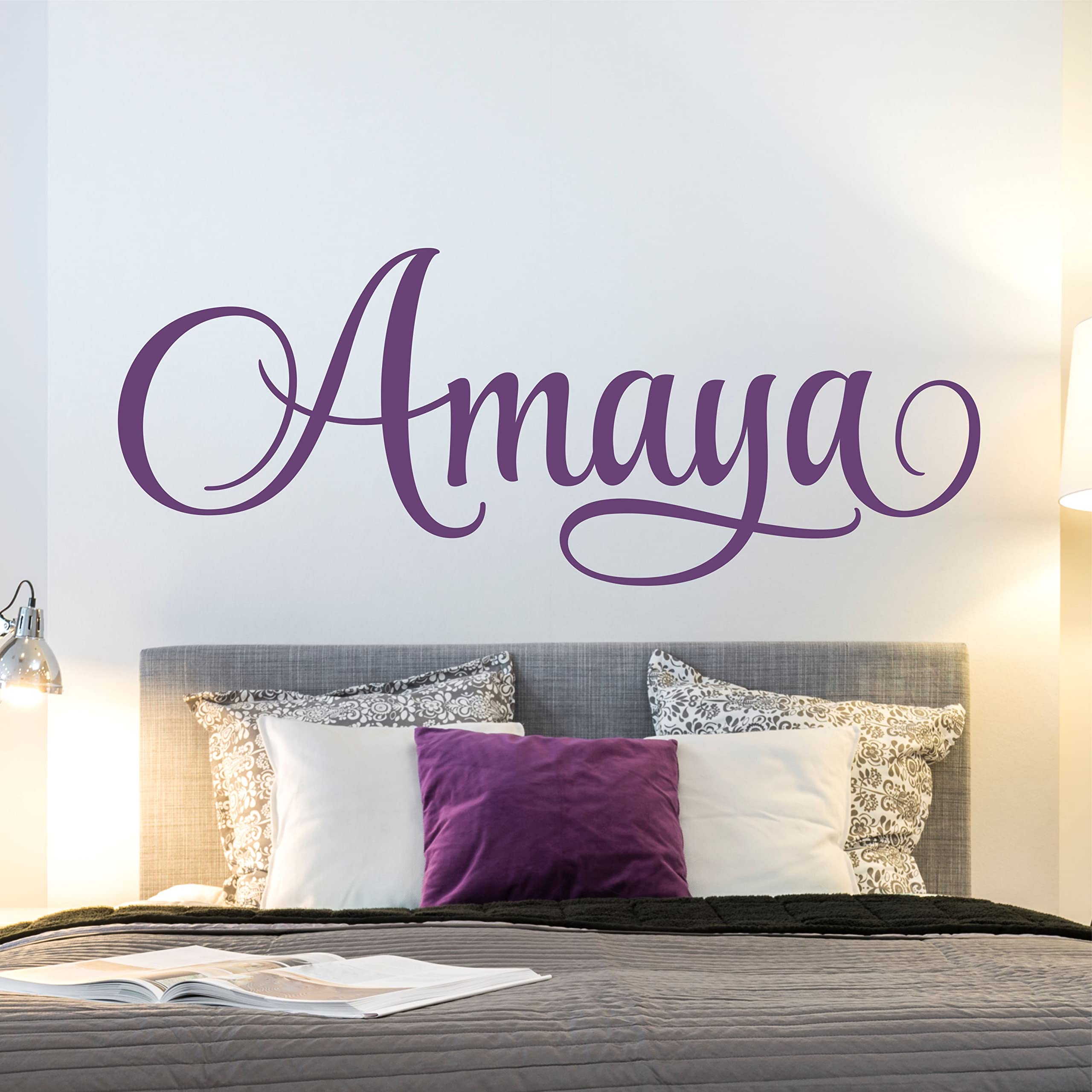 Custom Name Wall Decal Sticker - Personalized Nursery Vinyl Wall Art for Girls & Boys Rooms (18