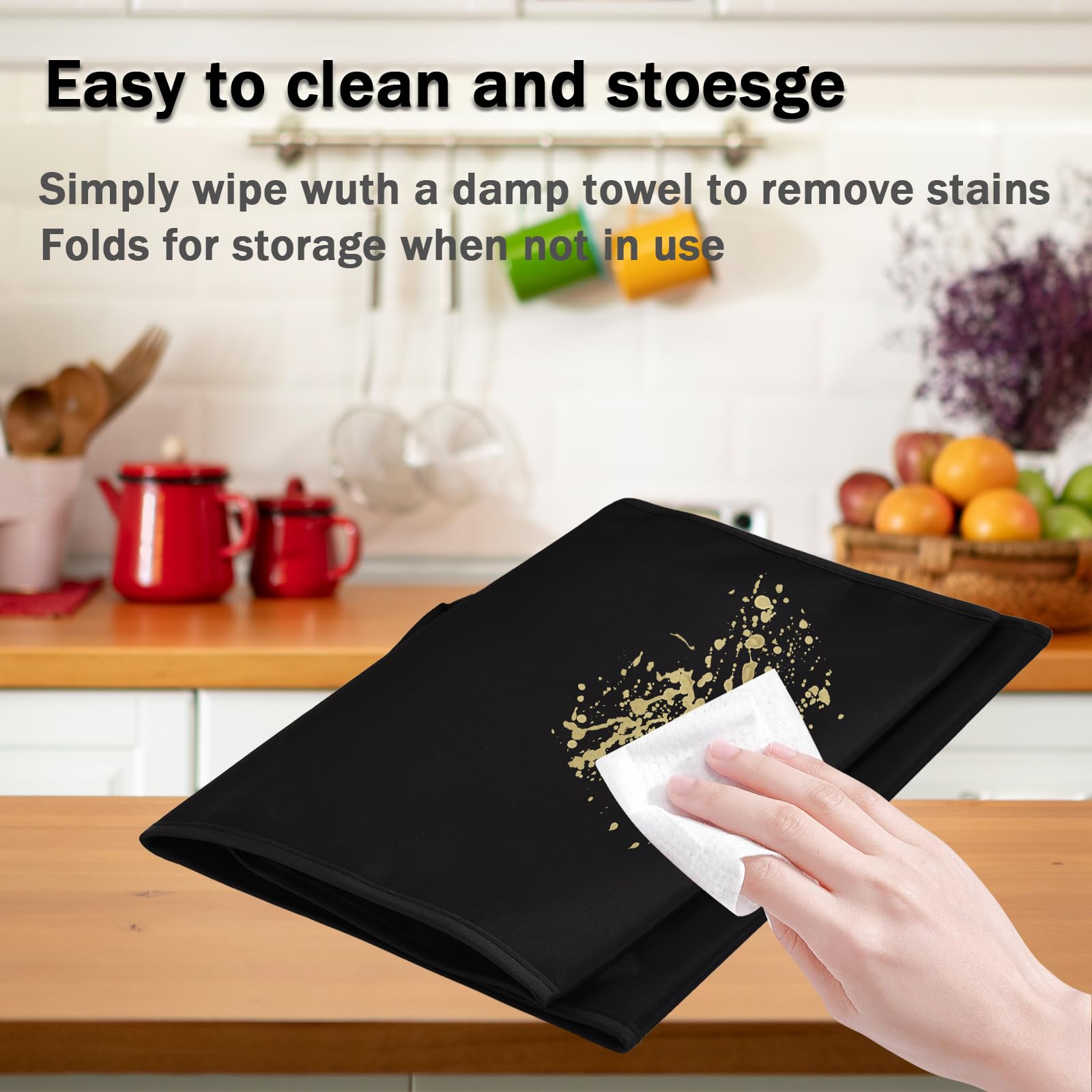 Heavy Duty Waterproof Dust Cover for BLACK+DECKER Cocktail Maker Machine BEHB101 - Heat-Resistant Protective Case for Drink Maker - Perfect for Home Bars, Parties & Kitchen Storage (Black)