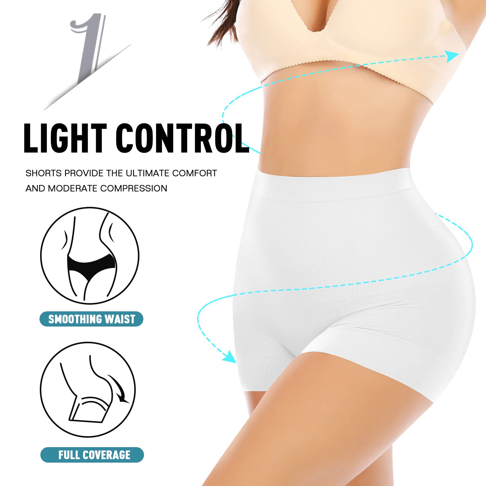 Seamless Shaping Boyshorts for Women - Tummy Control Underwear, High Waist Shapewear Shorts for Dresses & Skirts | Comfortable Everyday Wear, Workout & Postpartum Support