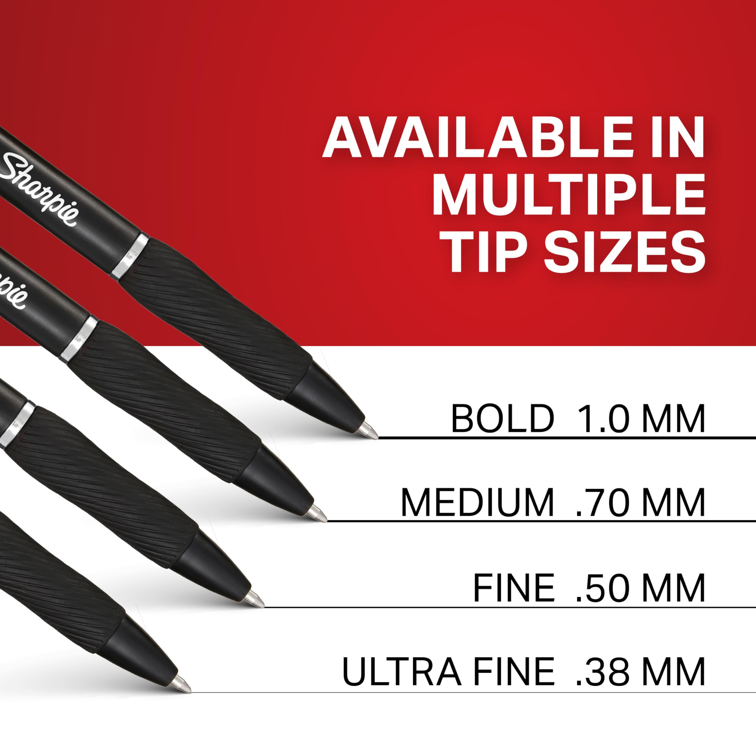 Sharpie S-Gel 0.7mm Medium Point Gel Pens - 4 Pack Black Ink Pens for Journaling, Drawing, Coloring & Smooth Writing - Perfect for Office, School, Art Projects & Note Taking