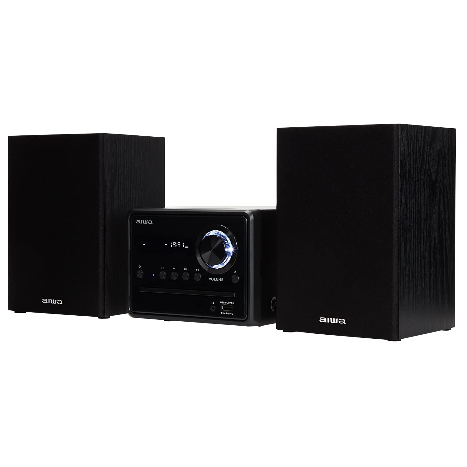 Aiwa MSBTU-300 Hi-Fi Bluetooth Micro System with CD Player, USB Port & FM Radio - Compact Home Audio for Living Room, Bedroom & Office Entertainment