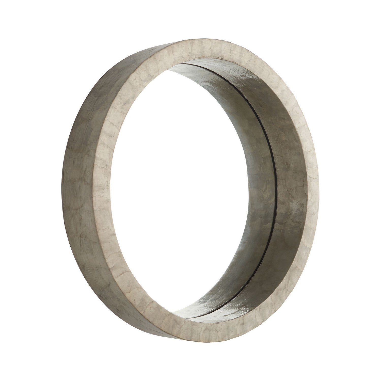 Cyan Design 11593 Triton Round Mirror - Small Taupe Wall Mirror for Bathroom, Bedroom & Living Room Decor