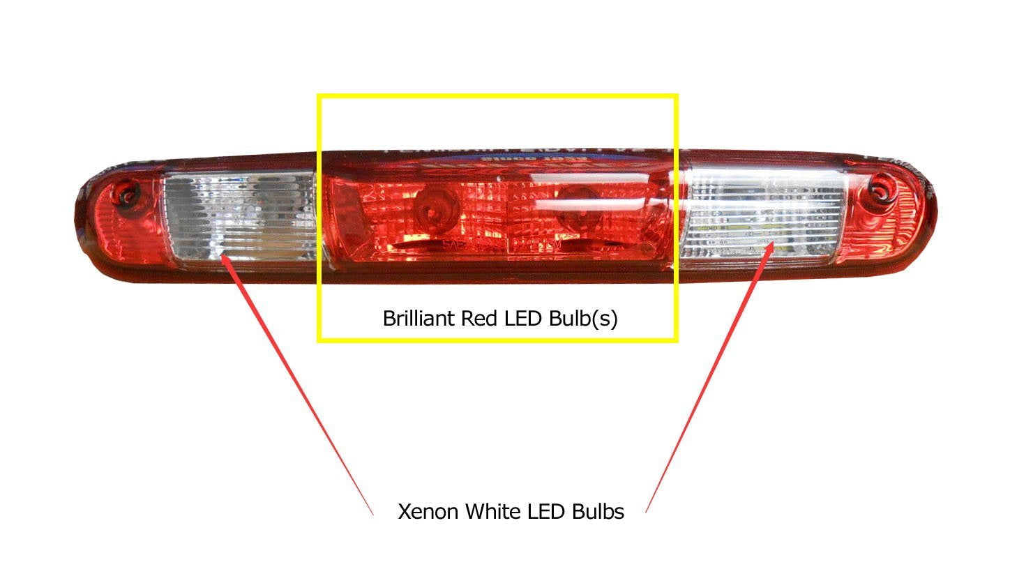 10 SMD LED Bulbs for Ford Chevy GMC - High Mount 3rd Brake Stop Light Replacement - Bright & Durable LED Lights for Trucks & SUVs - Perfect for Night Driving & Enhanced Safety