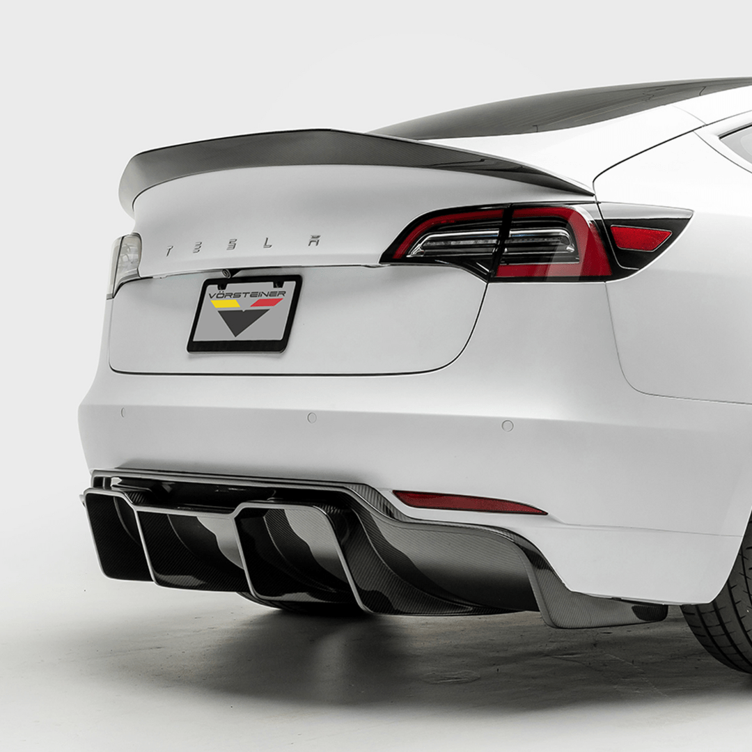 Tesla Model 3 Volta Aero Decklid Spoiler - Carbon Fiber Rear Trunk Spoiler for Tesla Model 3 - Enhances Aerodynamics & Sporty Look - Perfect for Street Racing & Car Shows