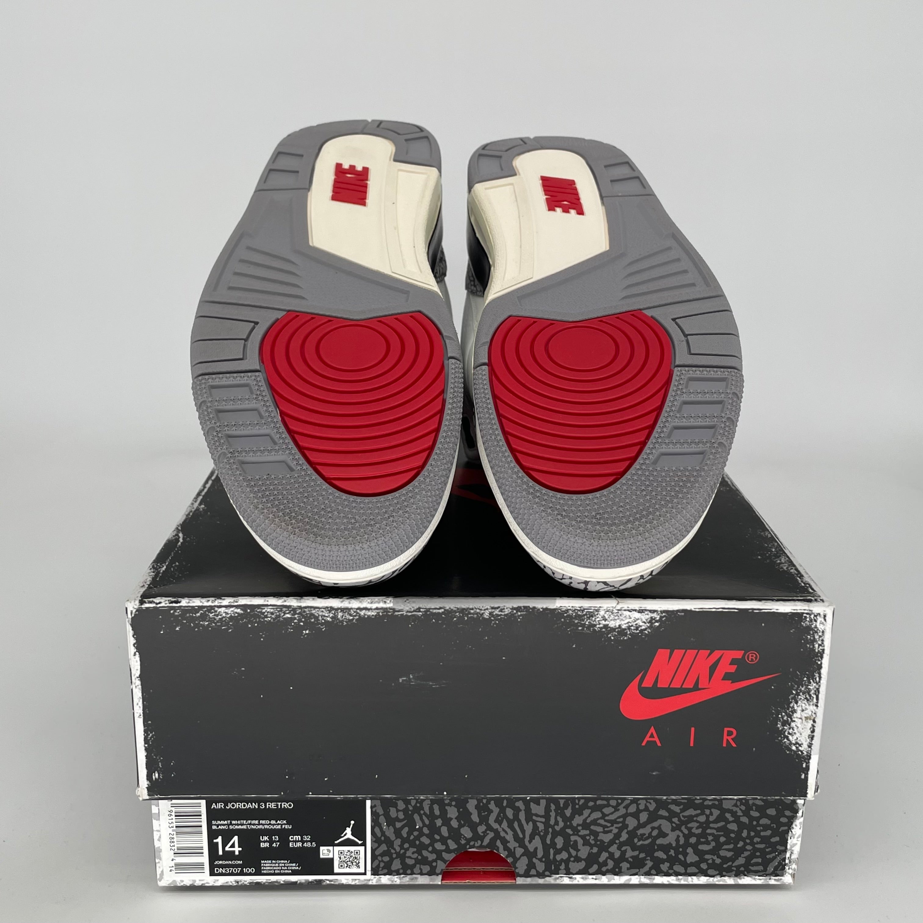 Authentic Air Jordan 3 Retro 'White Cement Reimagined' Basketball Shoes - Size 14 (DN3707-100) - Perfect for Sneaker Collectors & Casual Streetwear Fashion