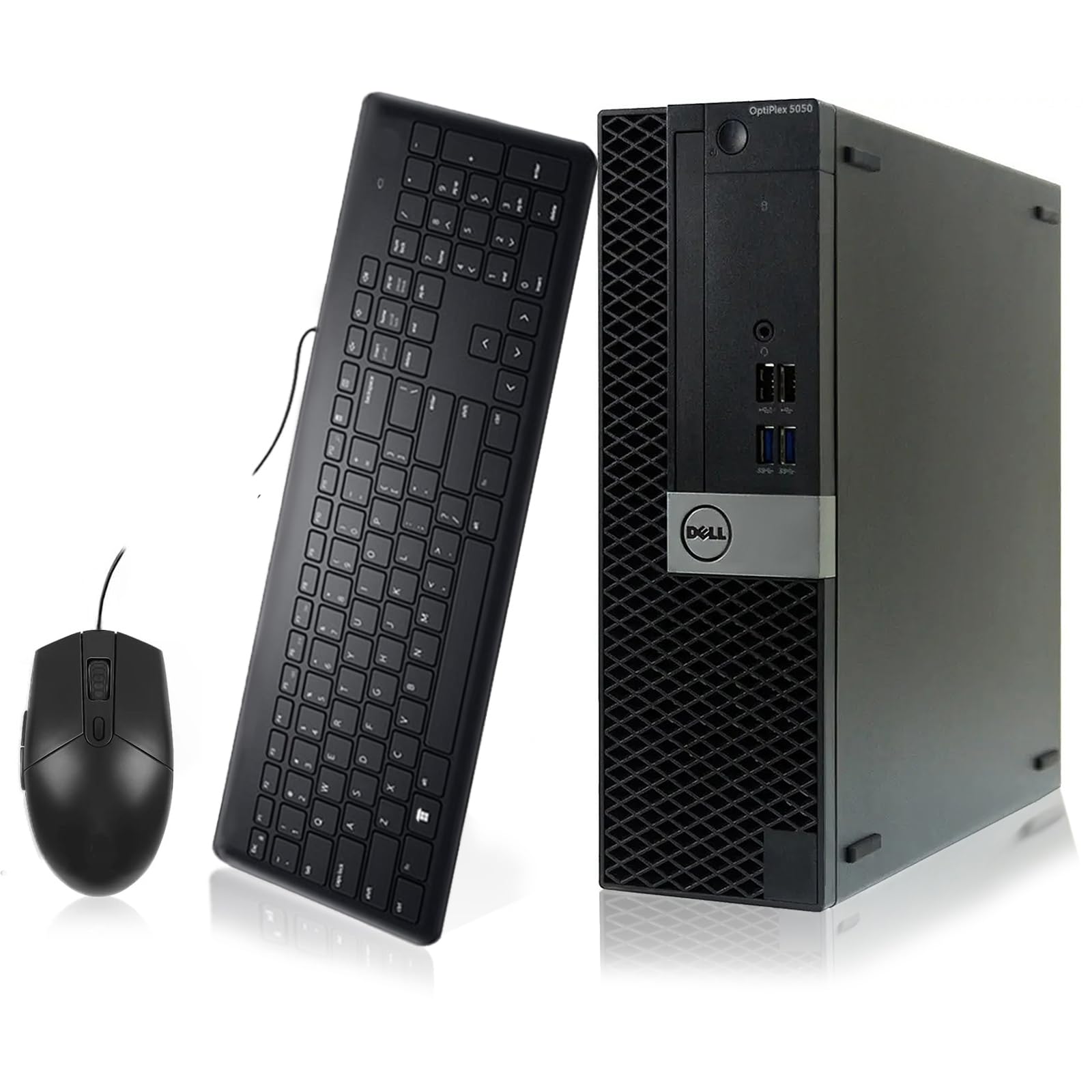 Refurbished Dell OptiPlex 5050 Business Desktop PC - Intel Core i5-7500 Quad-Core 7th Gen, 16GB RAM, 256GB SSD, WiFi, Win 10 Pro (Renewed) - Perfect for Home Office, Small Business & Remote Work
