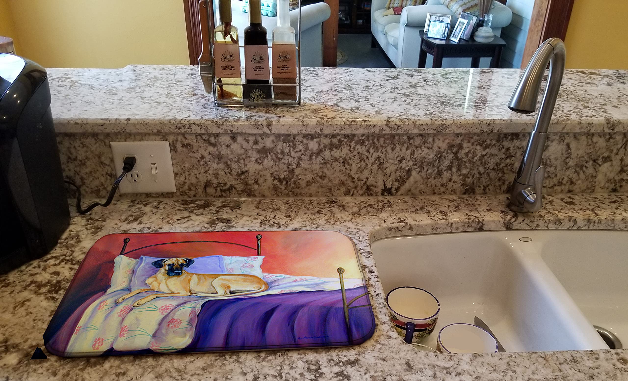 Premium Absorbent Dish Drying Mat for Kitchen Counter - 14