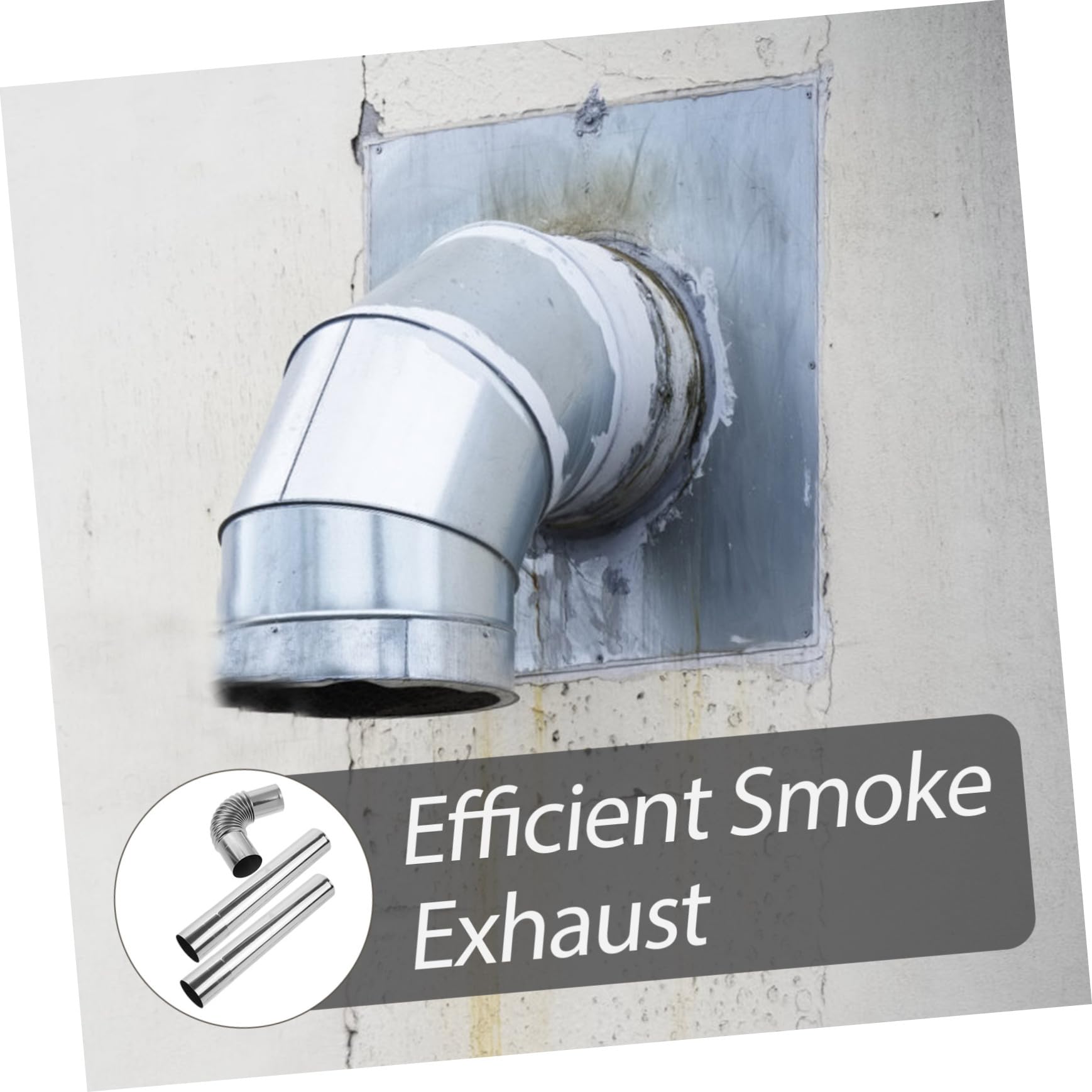 Stainless Steel Chimney Flue Pipe for Wood Stove - Flexible Metal Exhaust Vent Pipe for Outdoor Heating Stoves | Perfect for Fireplaces, Camping & Home Heating Systems