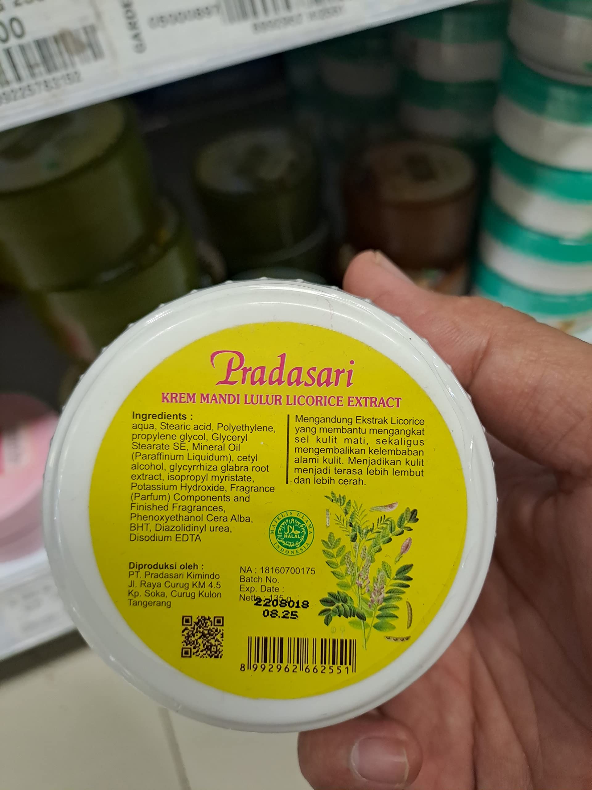 Pradasari Licorice Bath Scrub - 135g Exfoliating Body Scrub for Smooth Skin | Perfect for Spa Day & Self-Care Routine