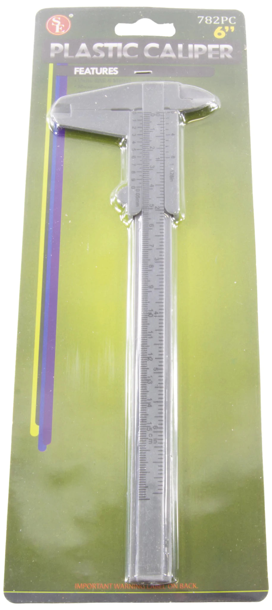 6-Inch Plastic Digital Caliper with Inch/Metric Conversion - 0.001mm/0.01mm High Precision Measurement Tool for DIY, Jewelry Making, and Engineering Projects