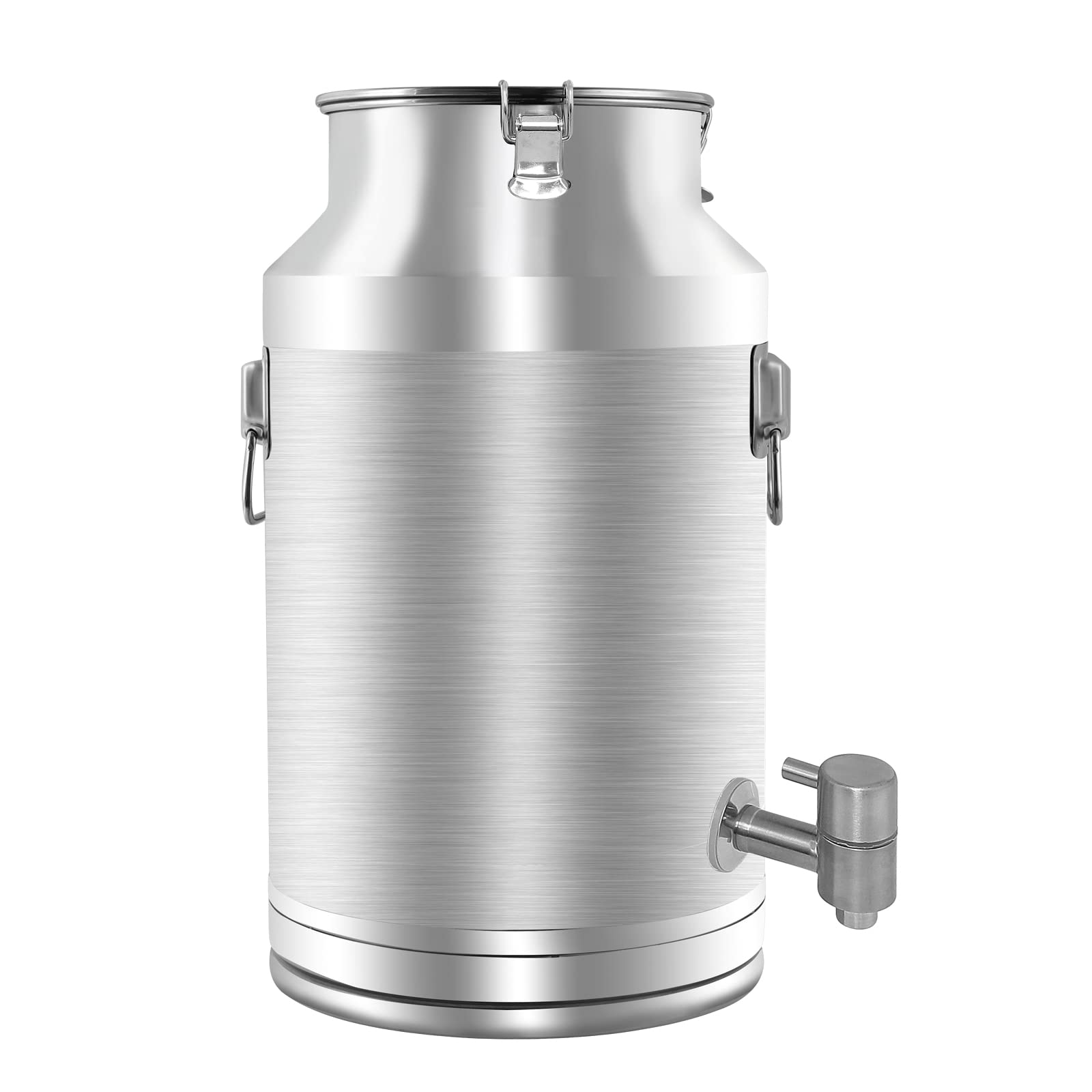 Premium 35L (9.25 Gallon) 304 Stainless Steel Milk Can & Wine Pail with Airtight Lid - Heavy Duty Food Grade Storage Container for Dairy, Brewing, and Liquid Transport - Perfect for Farm Fresh Milk Collection, Home Winemaking, and Commercial Kitchen Use