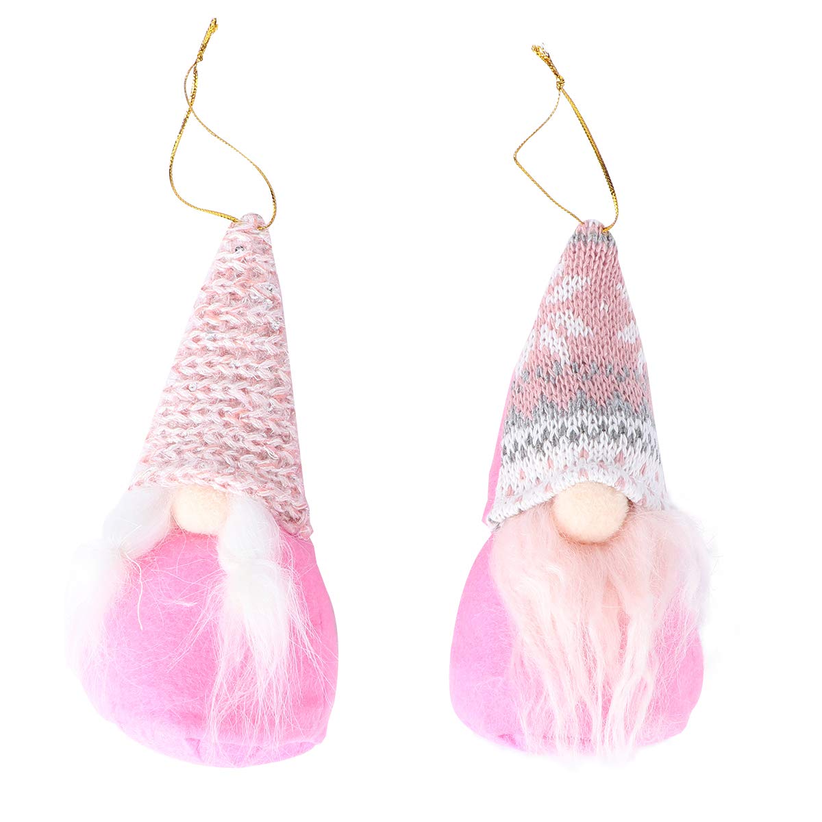 2Pcs Faceless Doll Hanging Decor - Pink Window Door Pendant for Christmas Tree Ornaments, Holiday Home Decoration | Perfect for Xmas Party, Gift Exchange & Festive Indoor Decor