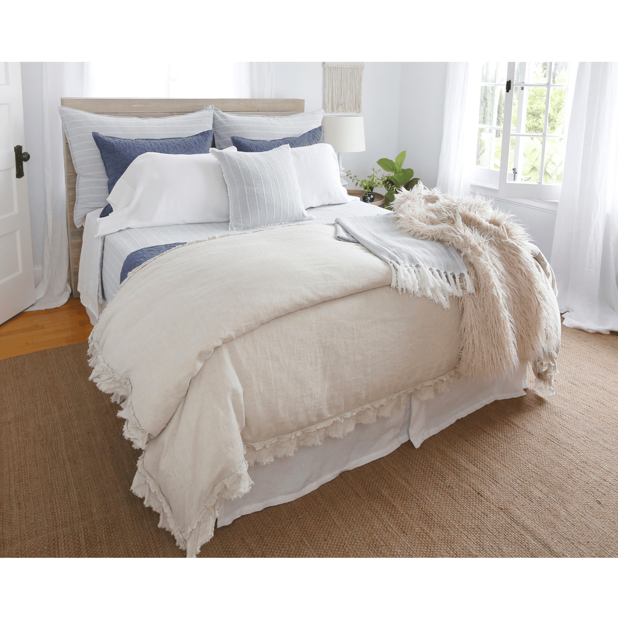 Premium Henley Big Pillow with Insert - Soft & Comfortable Decorative Throw Pillow for Sofa, Bed, Living Room & Home Decor