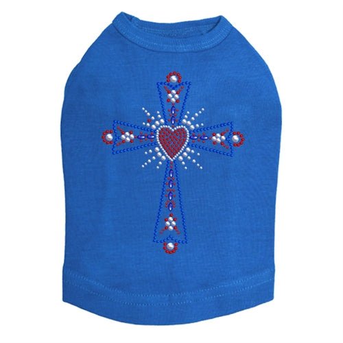 Red White & Blue Rhinestone Studded Tank Top - Patriotic Fashion for 4th of July & Summer Parties