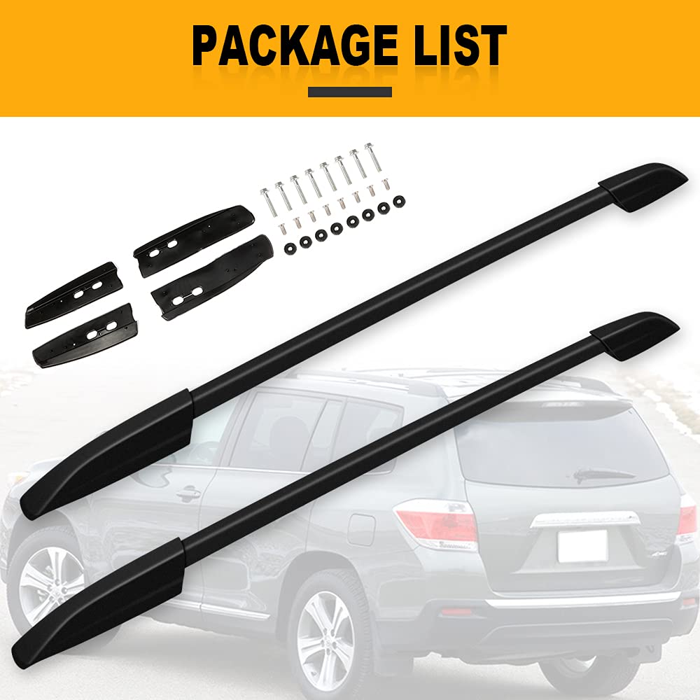 OCPTY Universal Roof Rack Cross Bars - Compatible with Toyota Highlander 2008-2013 Models - Heavy Duty Rooftop Cargo Carrier for Luggage, Kayak, Canoe, Bike, Snowboard & Skis - Perfect for Road Trips, Camping & Outdoor Adventures
