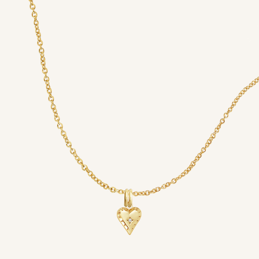 Eternal Heart Charm Necklace - Sterling Silver Dainty Pendant Jewelry for Women, Gift for Her, Valentine's Day, Anniversary & Romantic Occasions