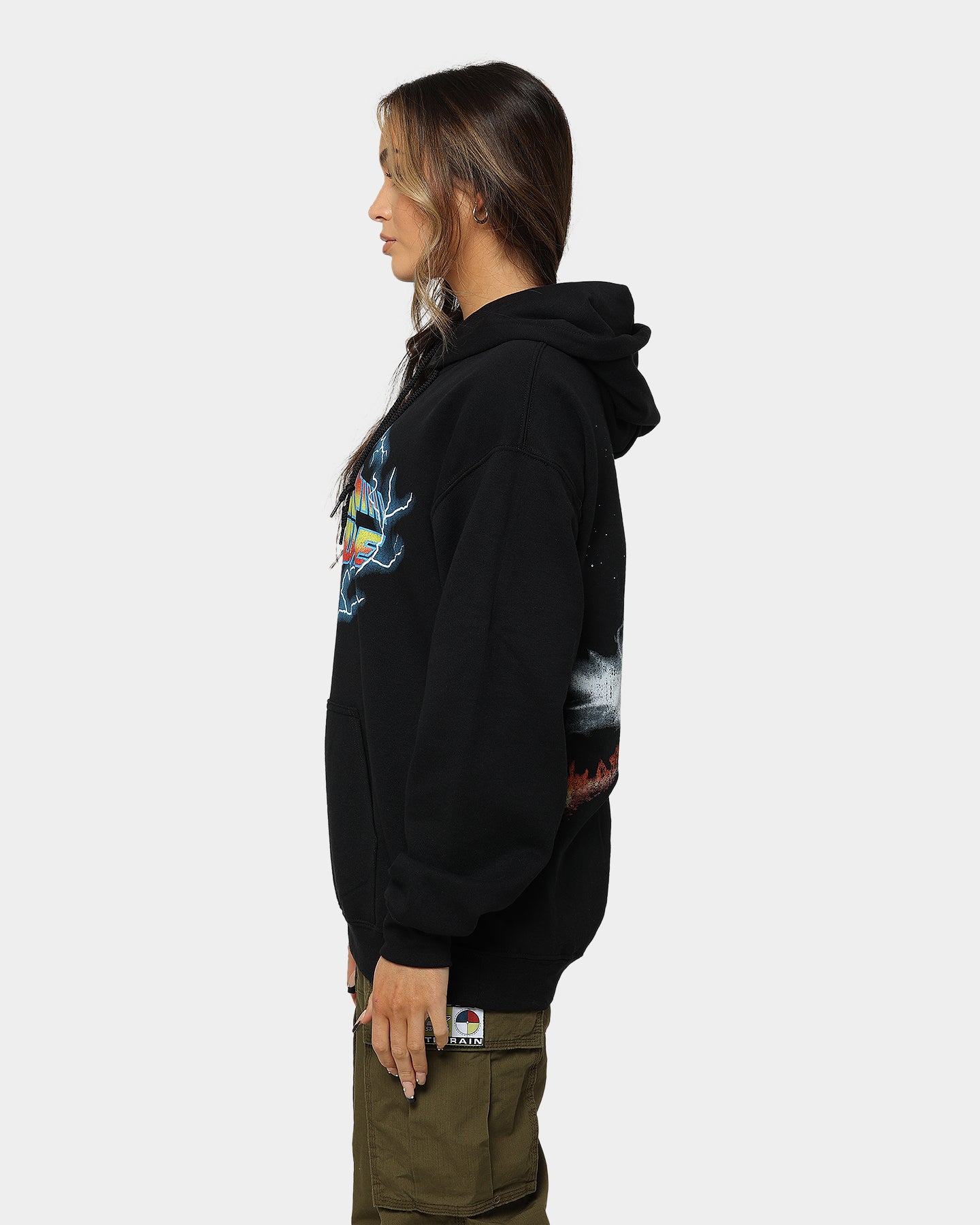 Back To The Future 1 Hoodie - Vintage Movie Merchandise - American Thrift Black Sweatshirt - Perfect for Cosplay, Movie Nights & 80s Retro Fashion