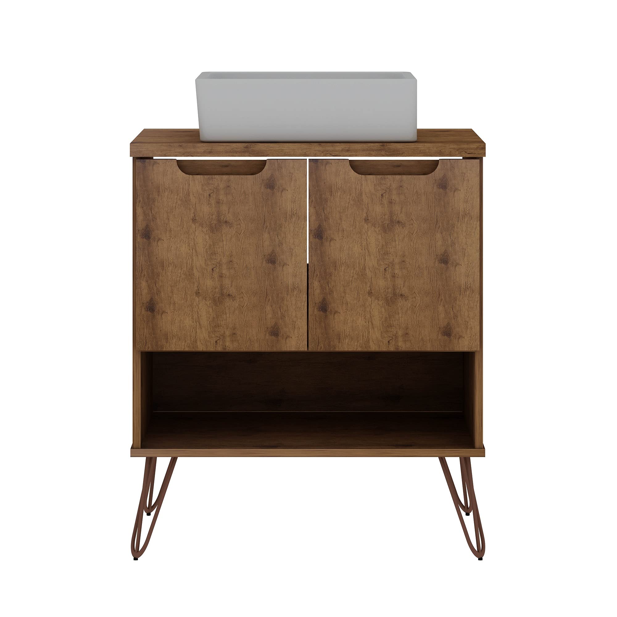 Mid Century Modern Bathroom Vanity Sink with Countertop - 26.38