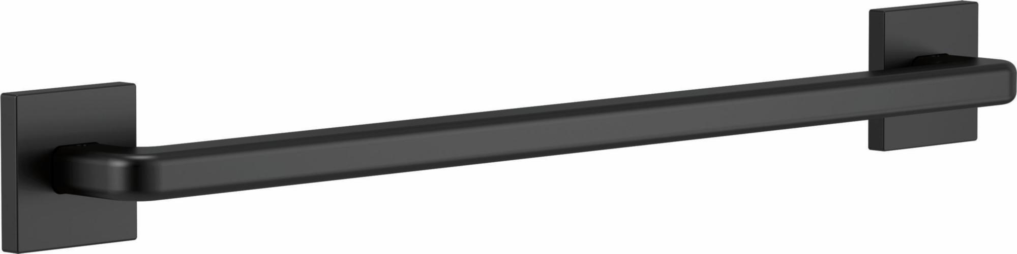 Delta 24-Inch ADA Compliant Modern Angular Grab Bar - Matte Black (41924 BL) - Bathroom Safety Handle for Seniors & Disabled, Ideal for Showers & Bathtubs