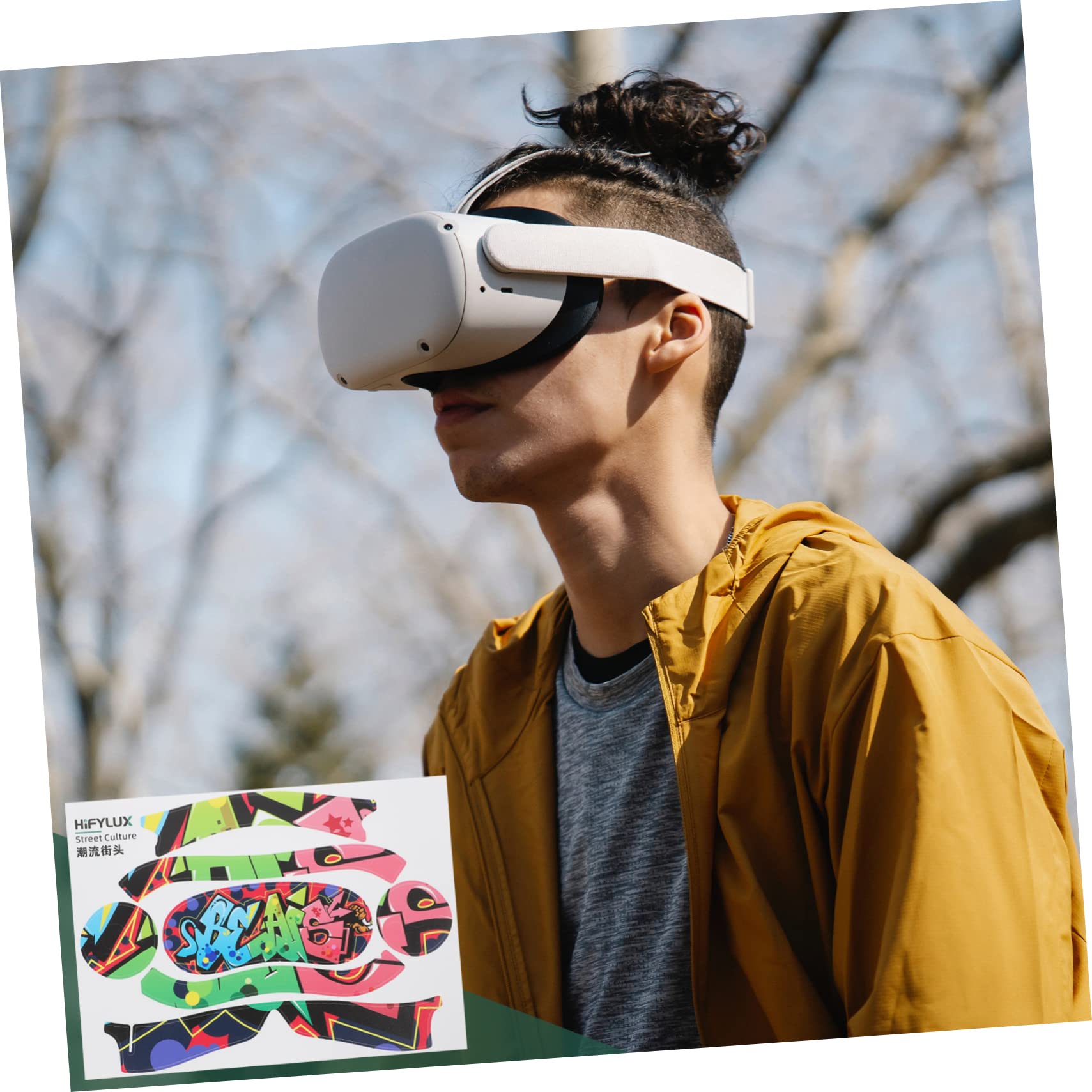 TINEASUR Protective VR Glasses Sticker - 4-Pack PVC Decals for VR Headset & Controller - Easy to Apply - Perfect for VR Gaming, Entertainment & Device Protection