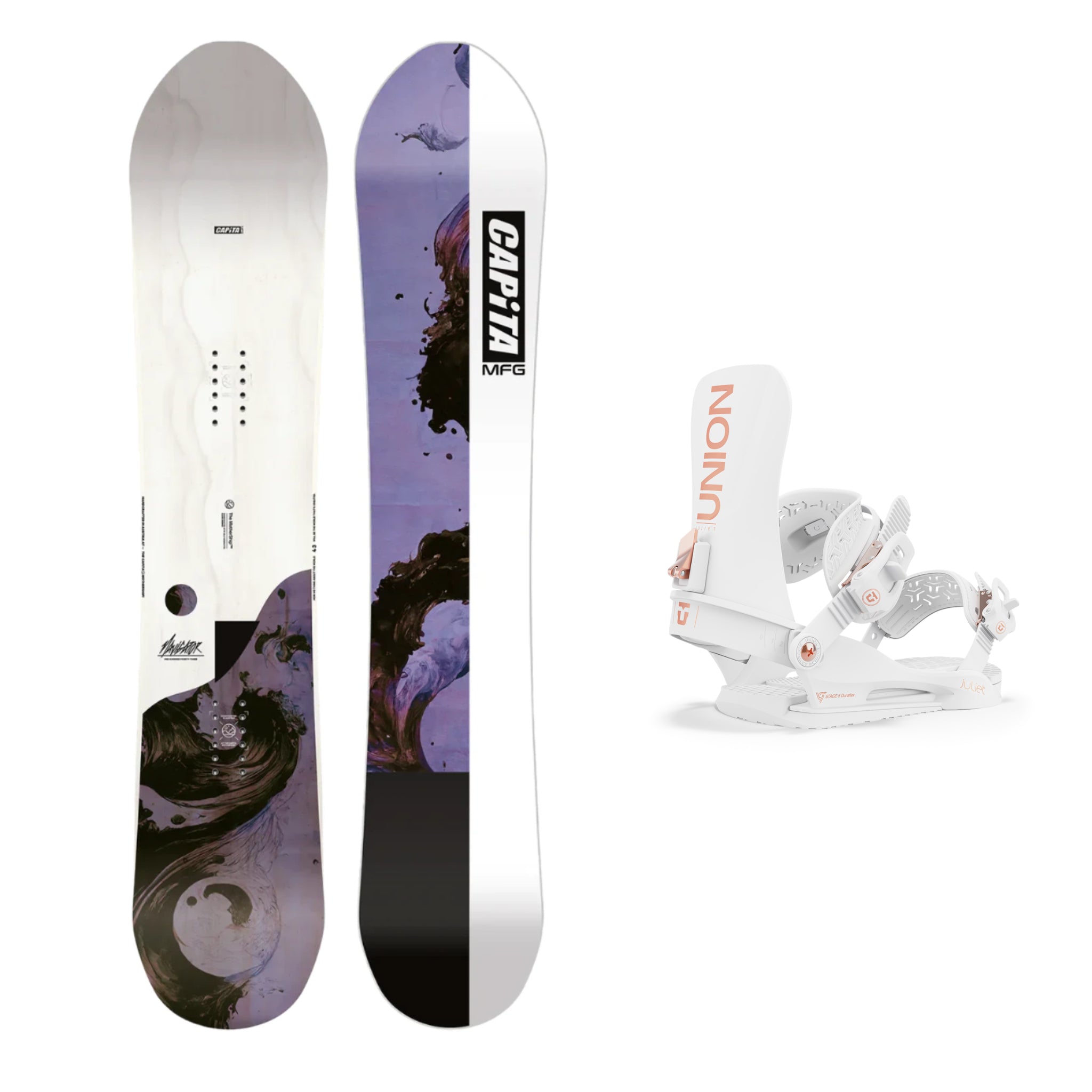 **Capita The Navigator Women's Snowboard 2025 with Union Juliet Bindings – All-Mountain Freestyle Snowboard for Women | Perfect for Powder, Park & Backcountry Riding**
