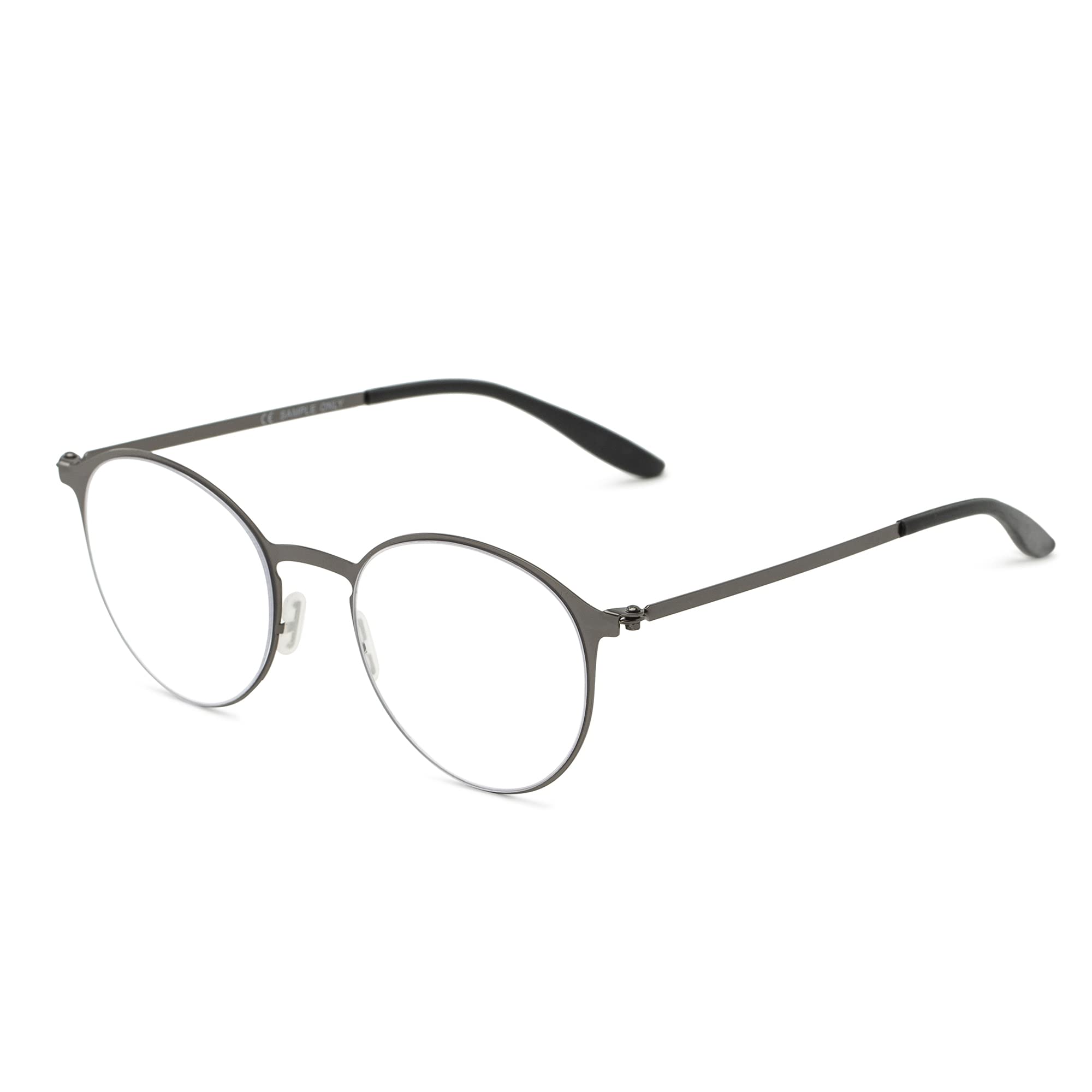 Foster Grant Unisex Adult Hayden Superflat Reading Glasses - Gunmetal Frame 50mm Lens Width - Lightweight Comfort for Office, Reading & Computer Use
