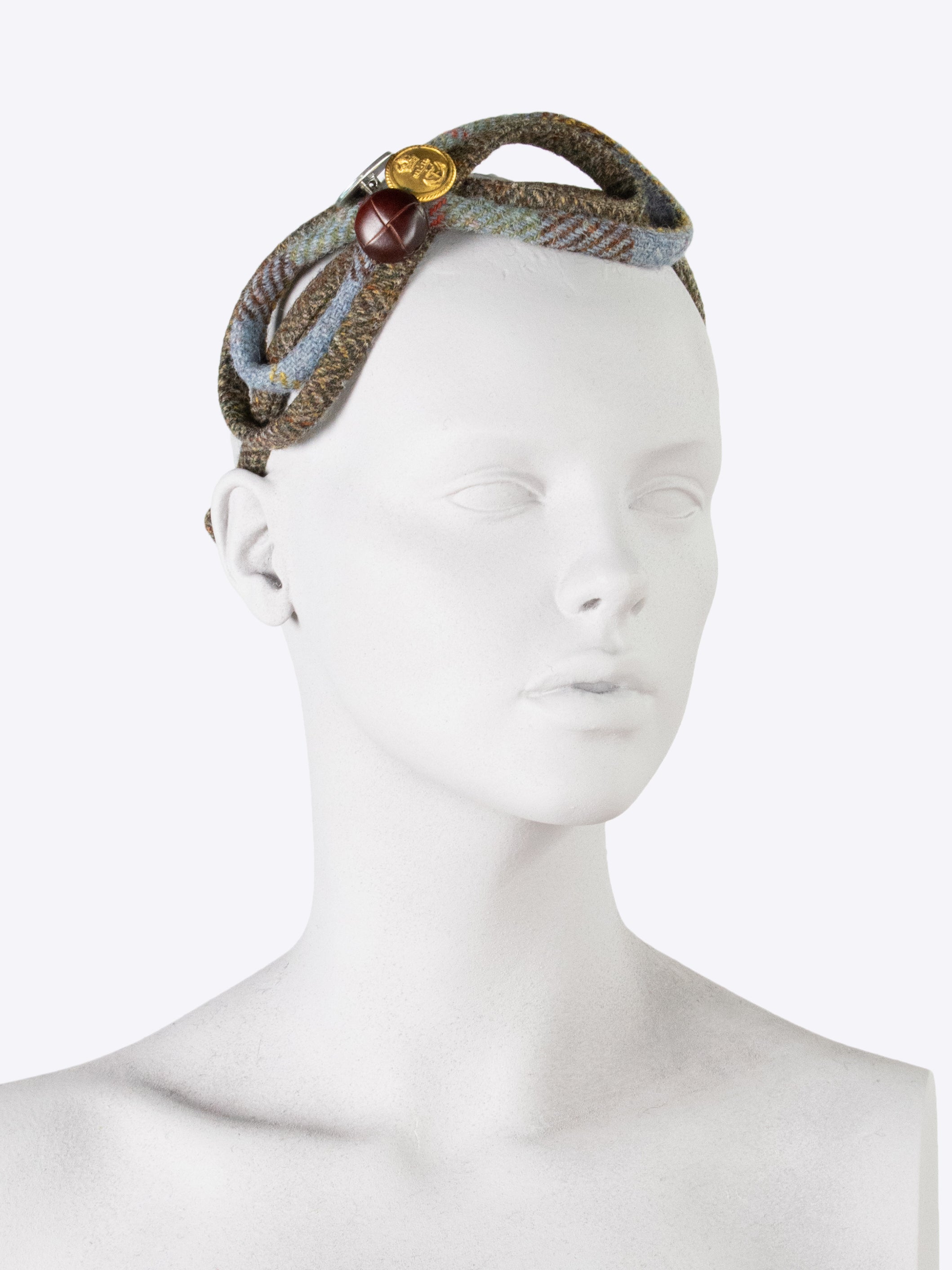 Figure 8 Headband - Moss Green & MacLeod Tartan Style | Comfortable Non-Slip Hair Accessory for Women | Perfect for Yoga, Workouts, and Everyday Wear