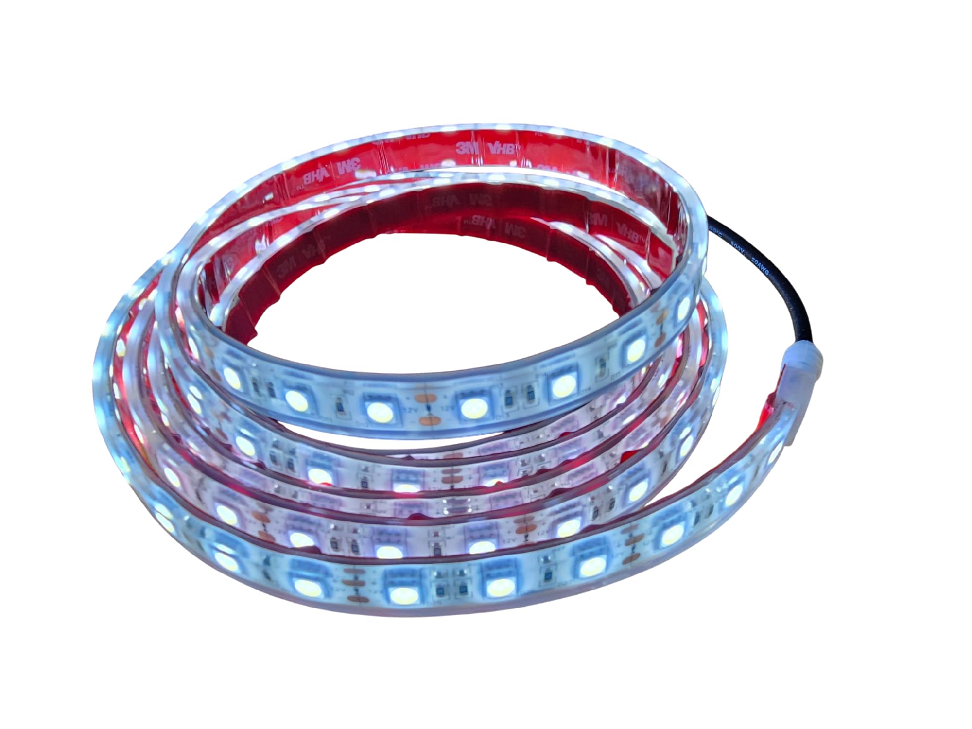 IP68 8FT White Marine Submersible LED Light Strip 12V - Waterproof LED Rope Lights for Boat Under Gunnel Lighting - Perfect for Marine, Pool & Outdoor Decoration