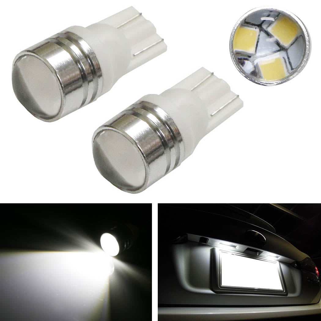 2 Pack Xenon White SMD LED Bulbs - 168 194 2825 Compatible Car License Plate Lights - Super Bright Replacement for Vehicle Interior & Exterior Lighting - Perfect for Night Driving and Enhanced Visibility