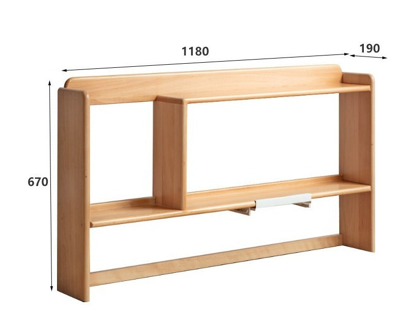 Solid Oak & Beech Wood Bookshelf - Sturdy Wooden Shelf for Home, Office & Library - Perfect for Organizing Books, Decor & Storage