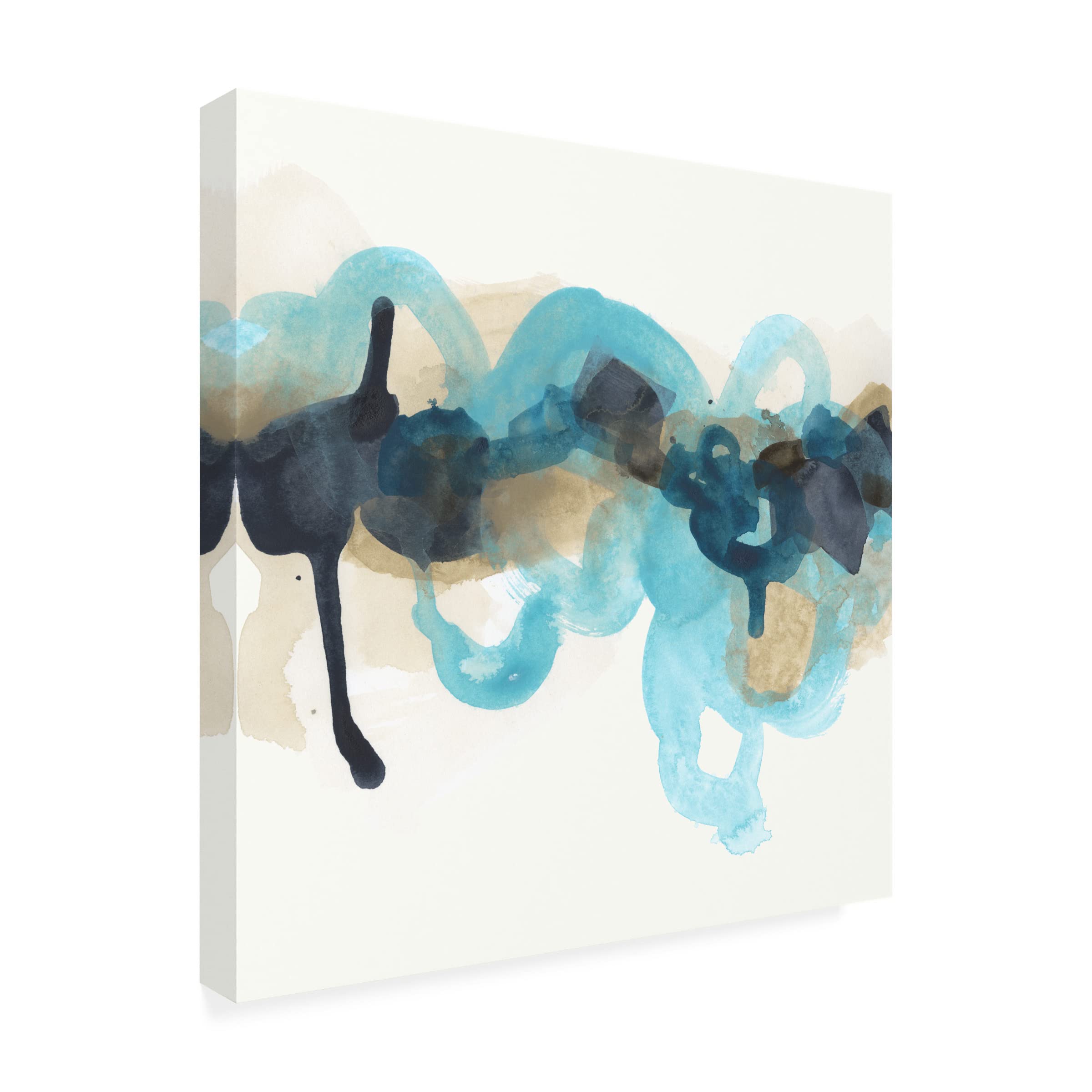June Erica Vess 'Circular Surf I' Canvas Wall Art Print - Modern Coastal Beach Decor for Living Room, Bedroom & Office | Trademark Fine Art Collection