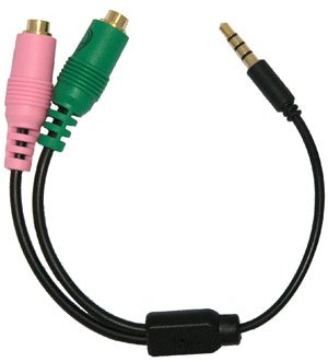 Gold Plated PC to 3.5mm Smartphone Headset Adapter - Headset Buddy PC35-PH35g - Perfect for Gaming, Online Meetings & Mobile Calls