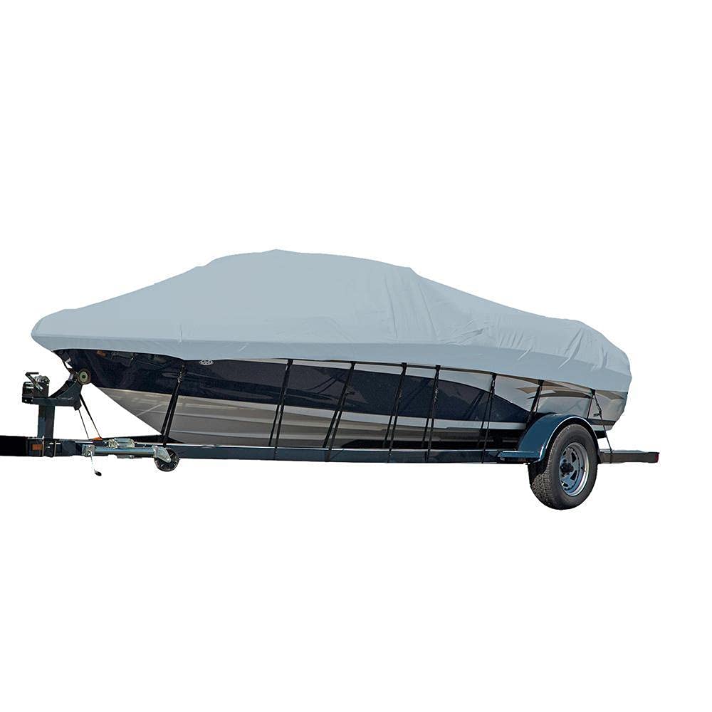 CSR Boat Cover V-21 I/O PG Gray - Waterproof Marine Boat Cover for 21ft Boats - Perfect for Outdoor Storage & Protection from Sun, Rain & Snow