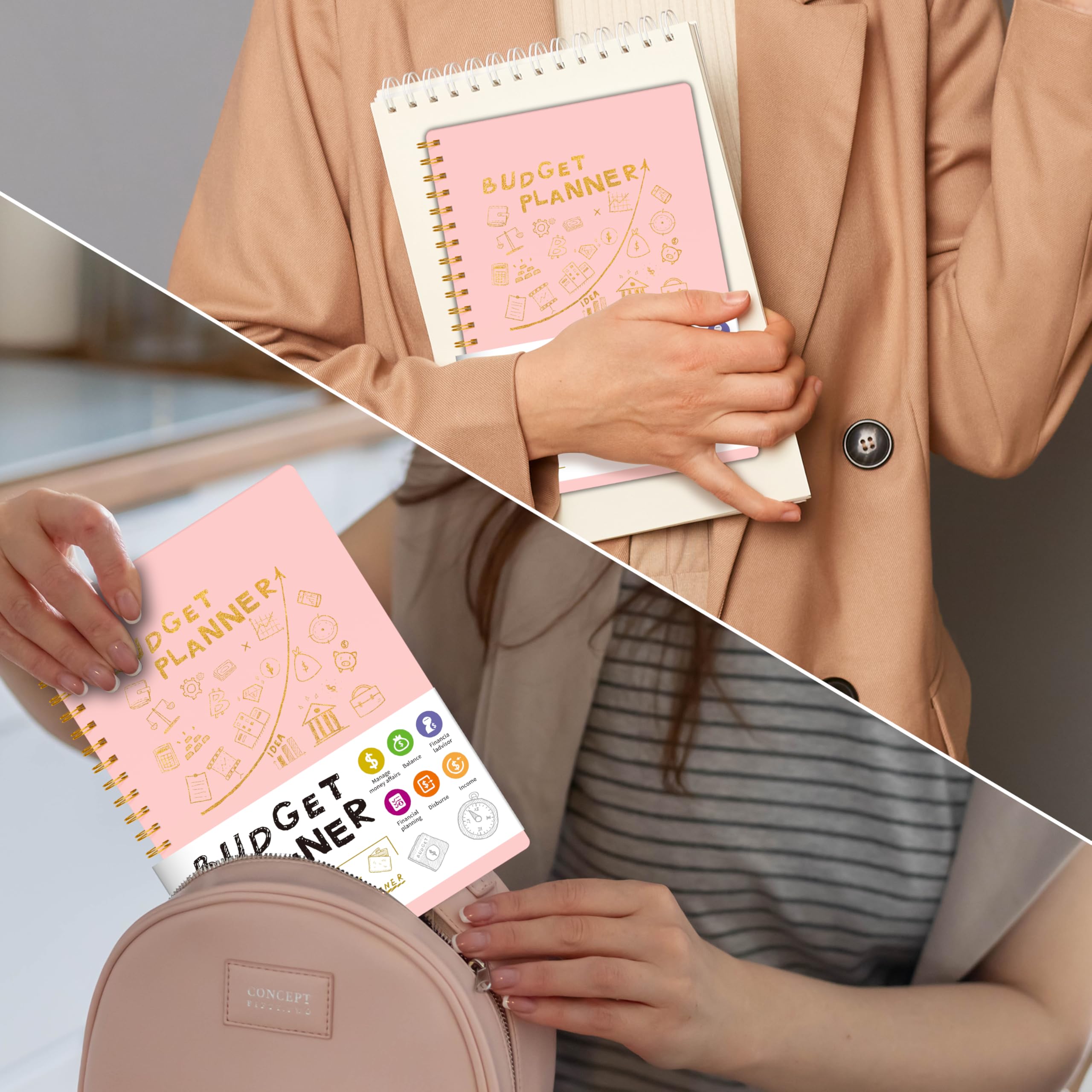 2024 Budget Planner - Monthly Expense Tracker Notebook with Undated Bill Organizer & Debt Management, 5.5