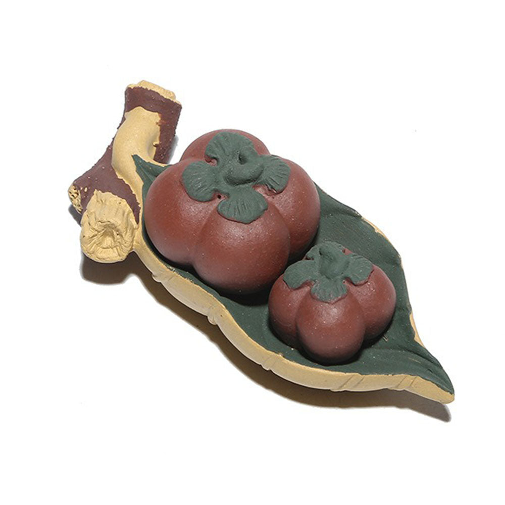 Yixing Clay Persimmons Tea Pet - Handmade Ceramic Tea Companion for Gongfu Tea Ceremony | Perfect Gift for Tea Lovers | Enhance Your Tea Brewing Experience